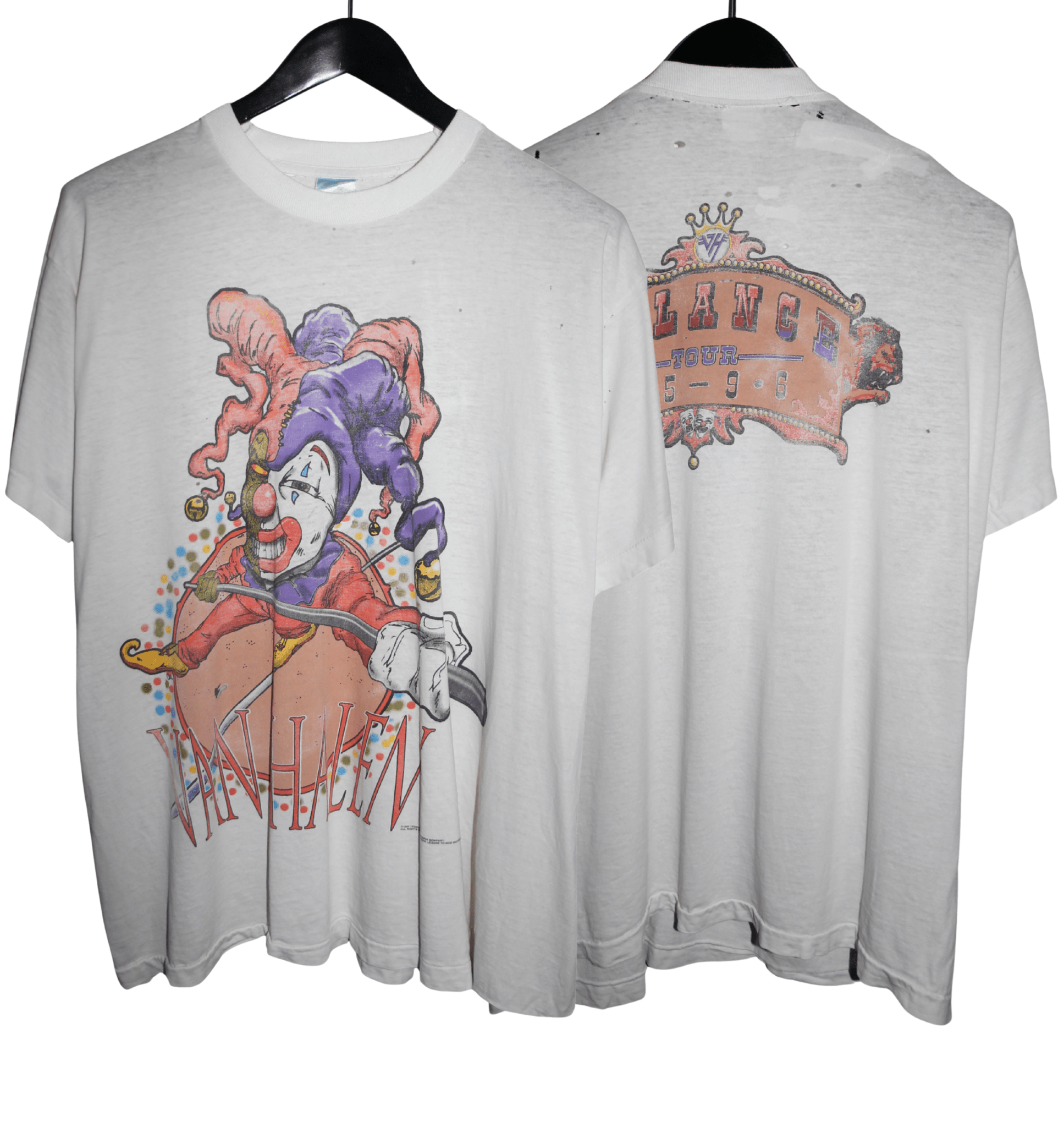 Van Halen 1995 Clown Balance Tour Shirt - Faded AU