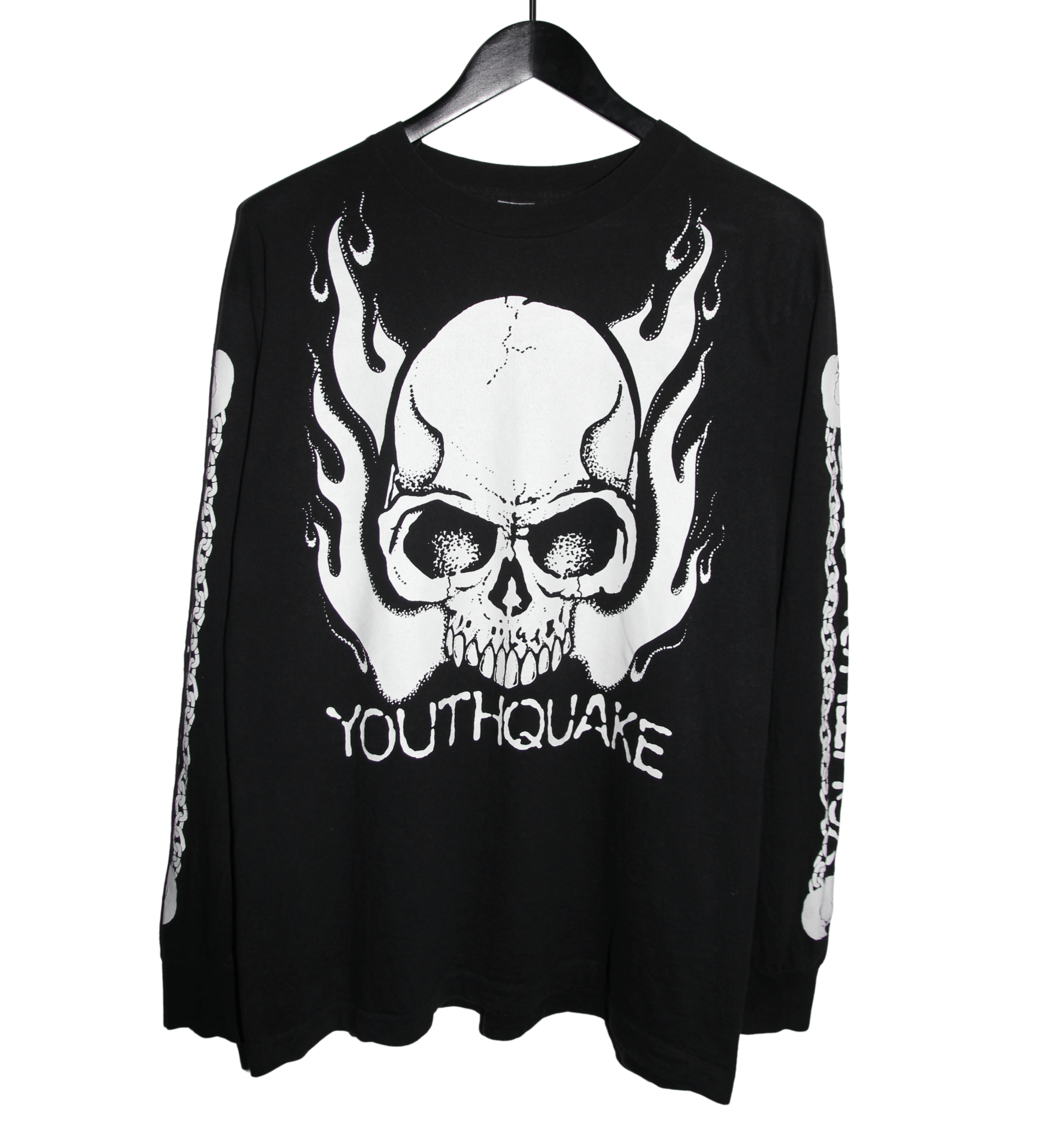 Youthquake 90's Flaming Skull Long Sleeve - Faded AU