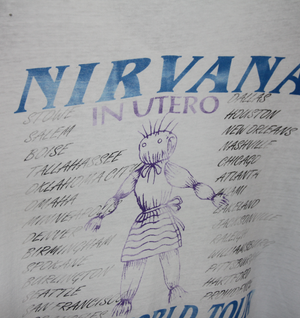 Nirvana 1993/94 In Utero World Tour Shirt X-LARGE
