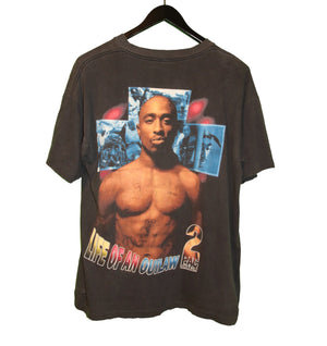 2PAC 1996 Makaveli Life of an Outlaw Rap Tee - Faded AU