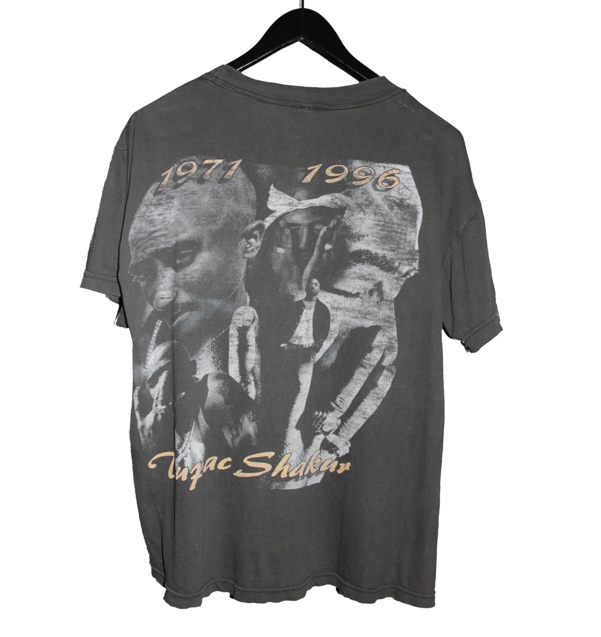 2PAC 90s Bootleg Memorial Rap Tee - Faded AU