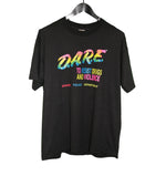 90s D.A.R.E To Resist Drugs & Violence Rainbow Shirt - Faded AU