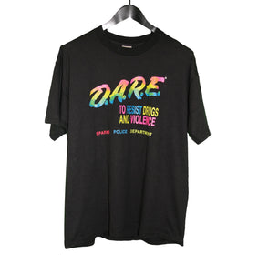 90s D.A.R.E To Resist Drugs & Violence Rainbow Shirt - Faded AU