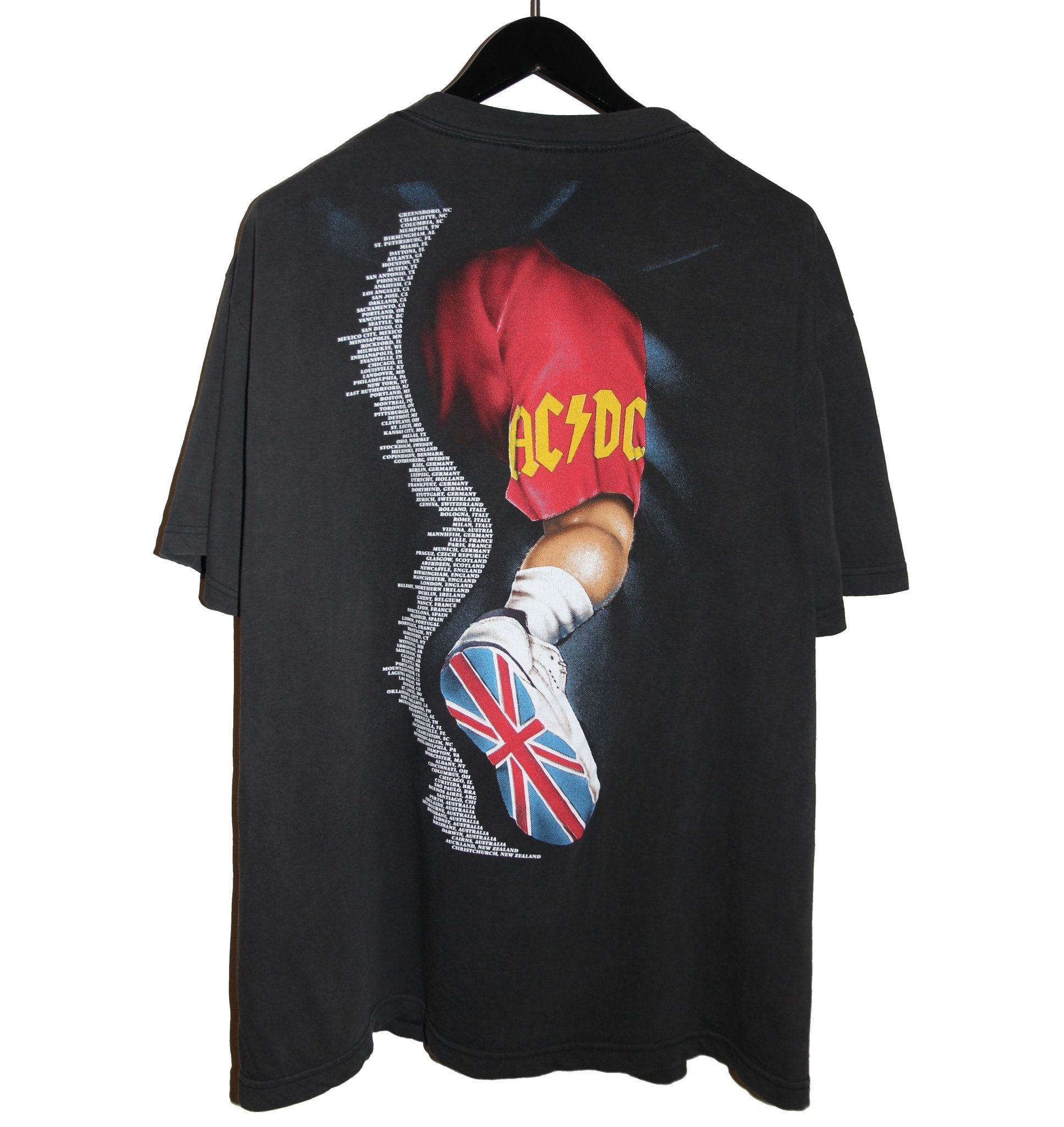 ACDC 1993 Angus Young Worldwide Tour Shirt - Faded AU