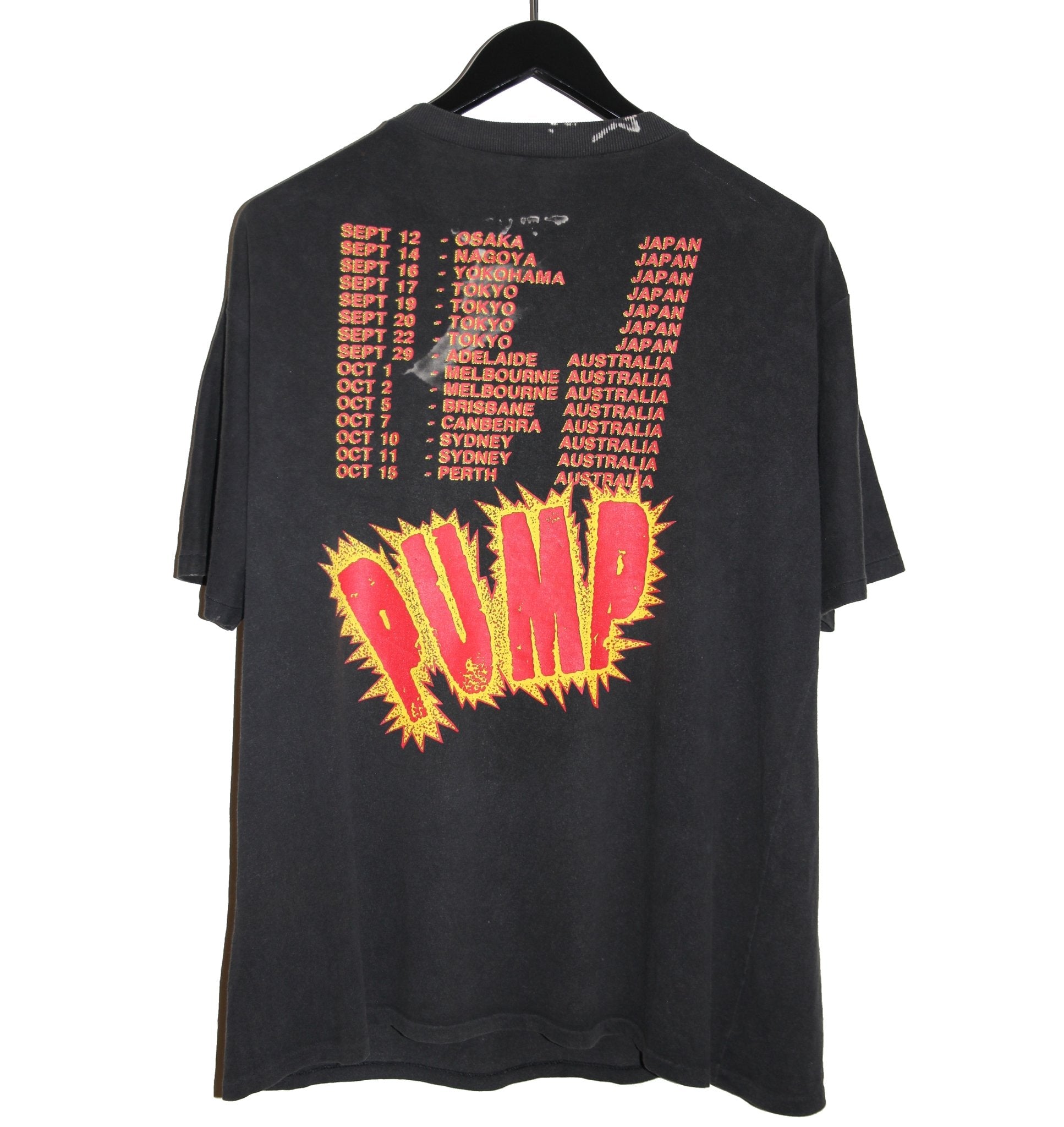 Aerosmith 1990 Pump Australia & Japan Tour Shirt - Faded AU