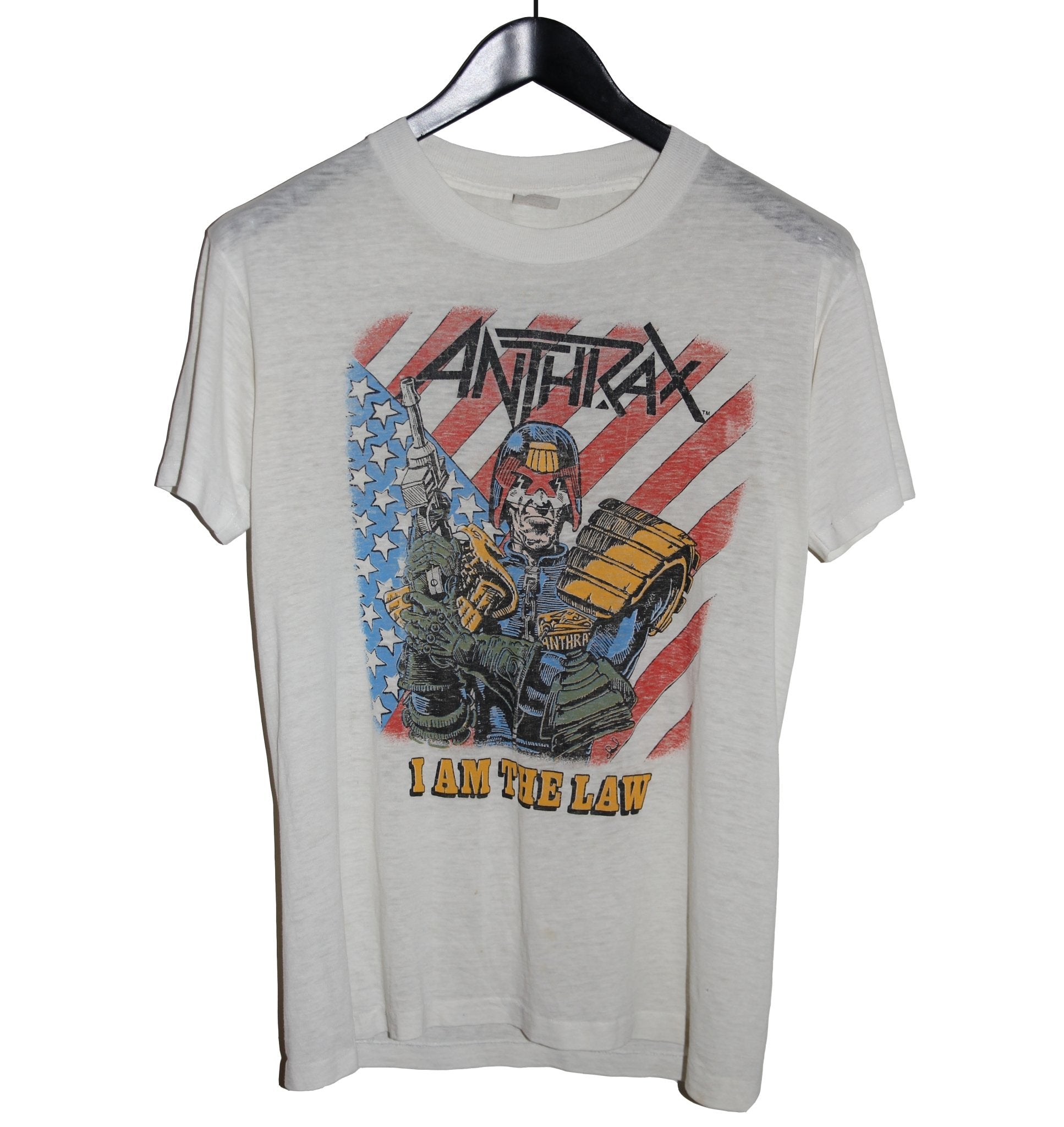 Anthrax Judge Dredd 'I Am The Law' T-Shirt – Heavy Metal Band Tee In Black, Sizes S To 2XL