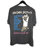 Bon Jovi 1993 Keep The Faith World Tour Shirt - Faded AU