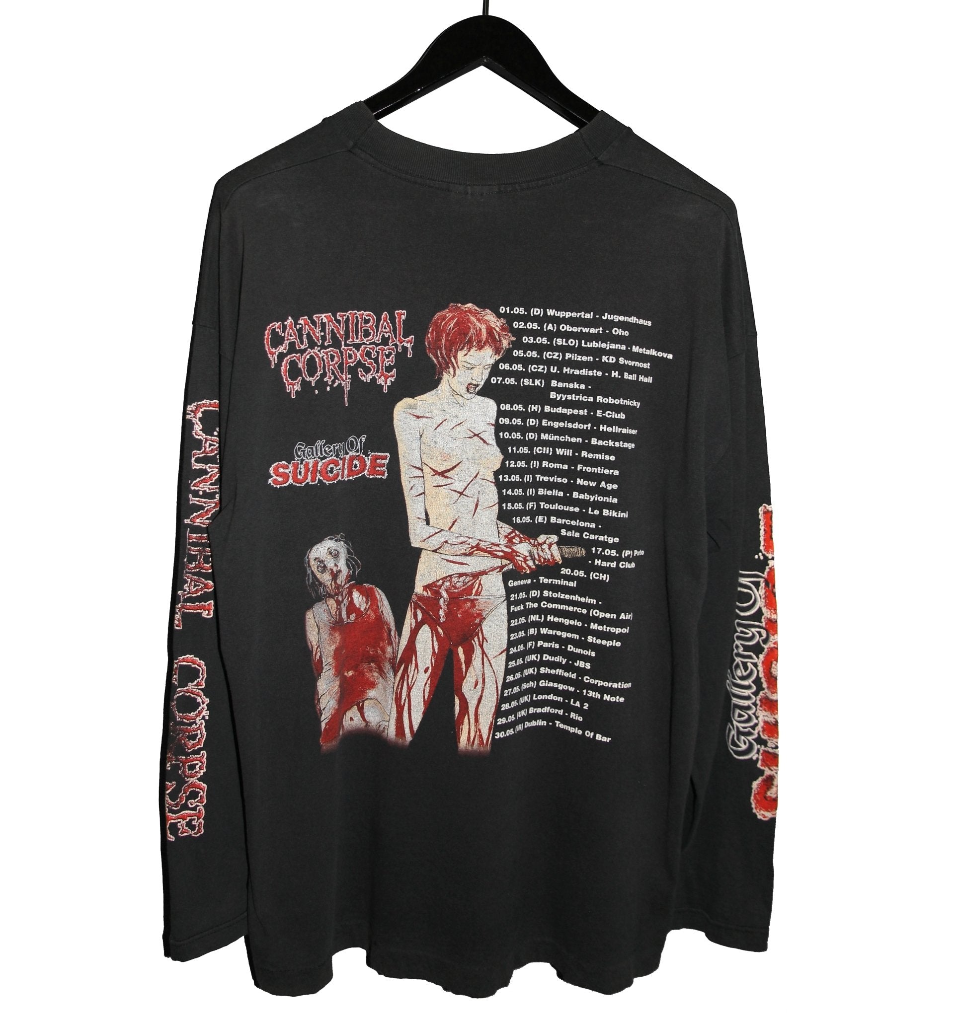 Cannibal Corpse 1998 Gallery of Suicide Longsleeve - Faded AU