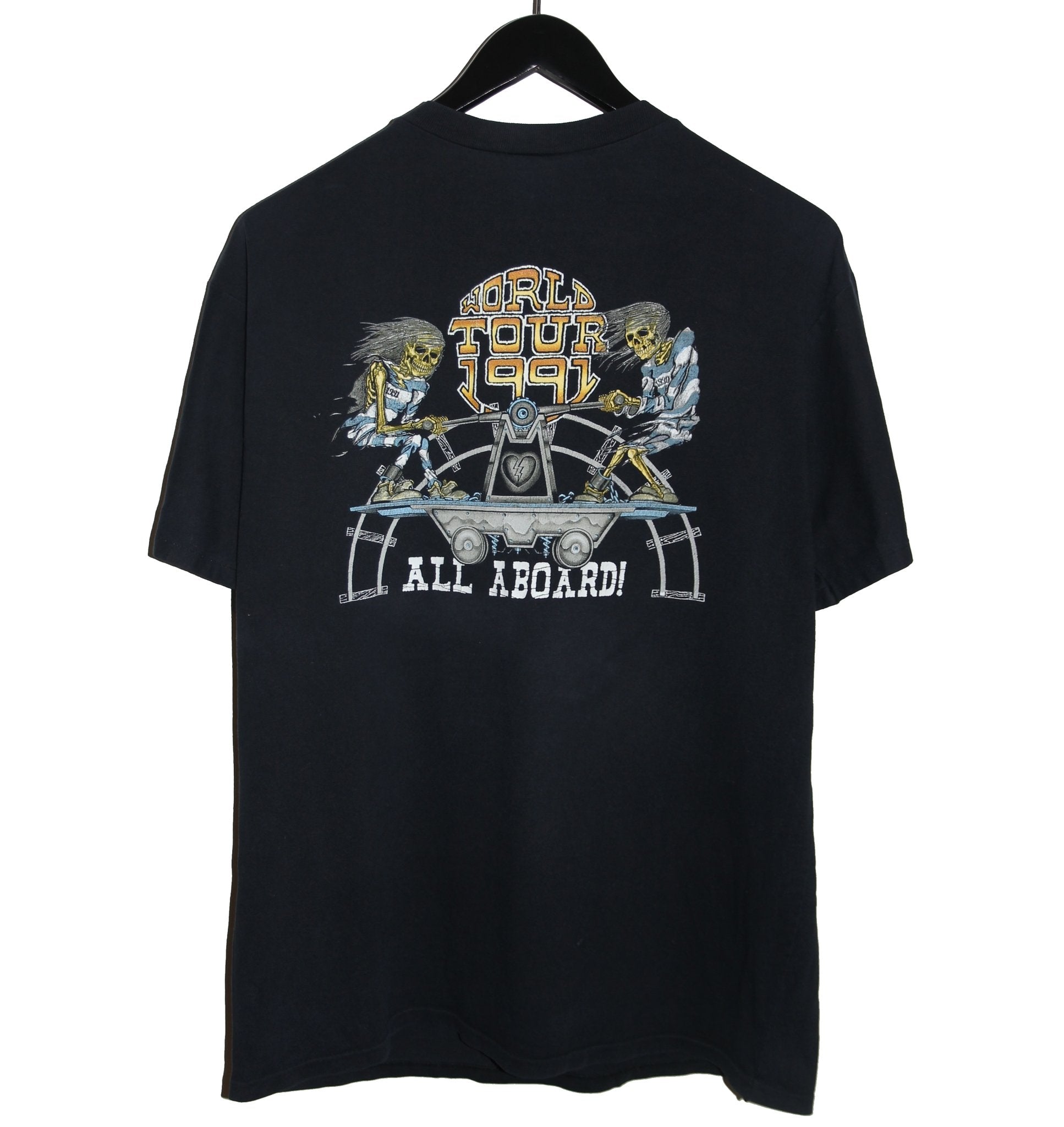 Cinderella 1991 Heartbreak Station Tour Shirt - Faded AU