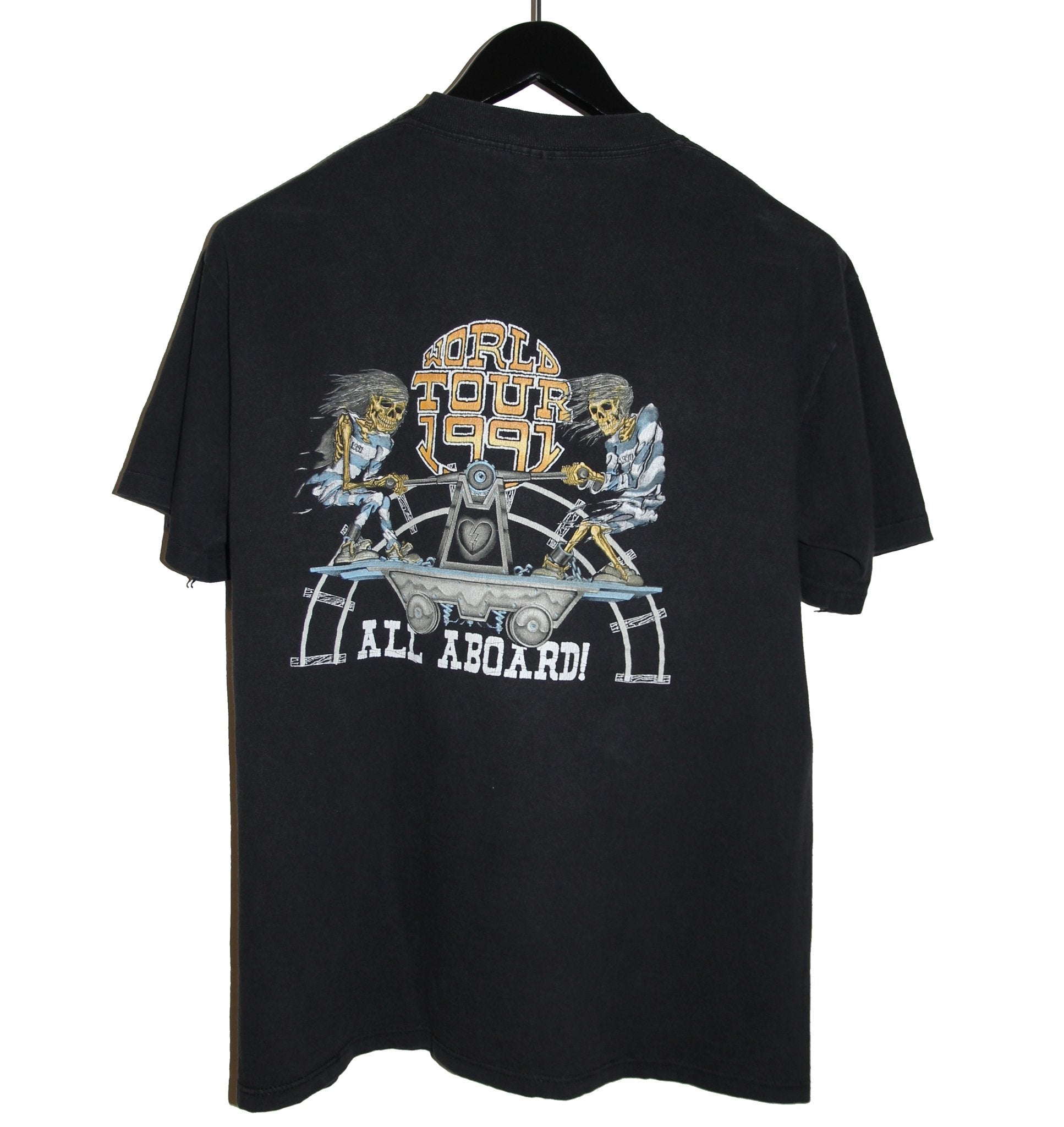Cinderella 1991 Heartbreak Station Tour Shirt - Faded AU