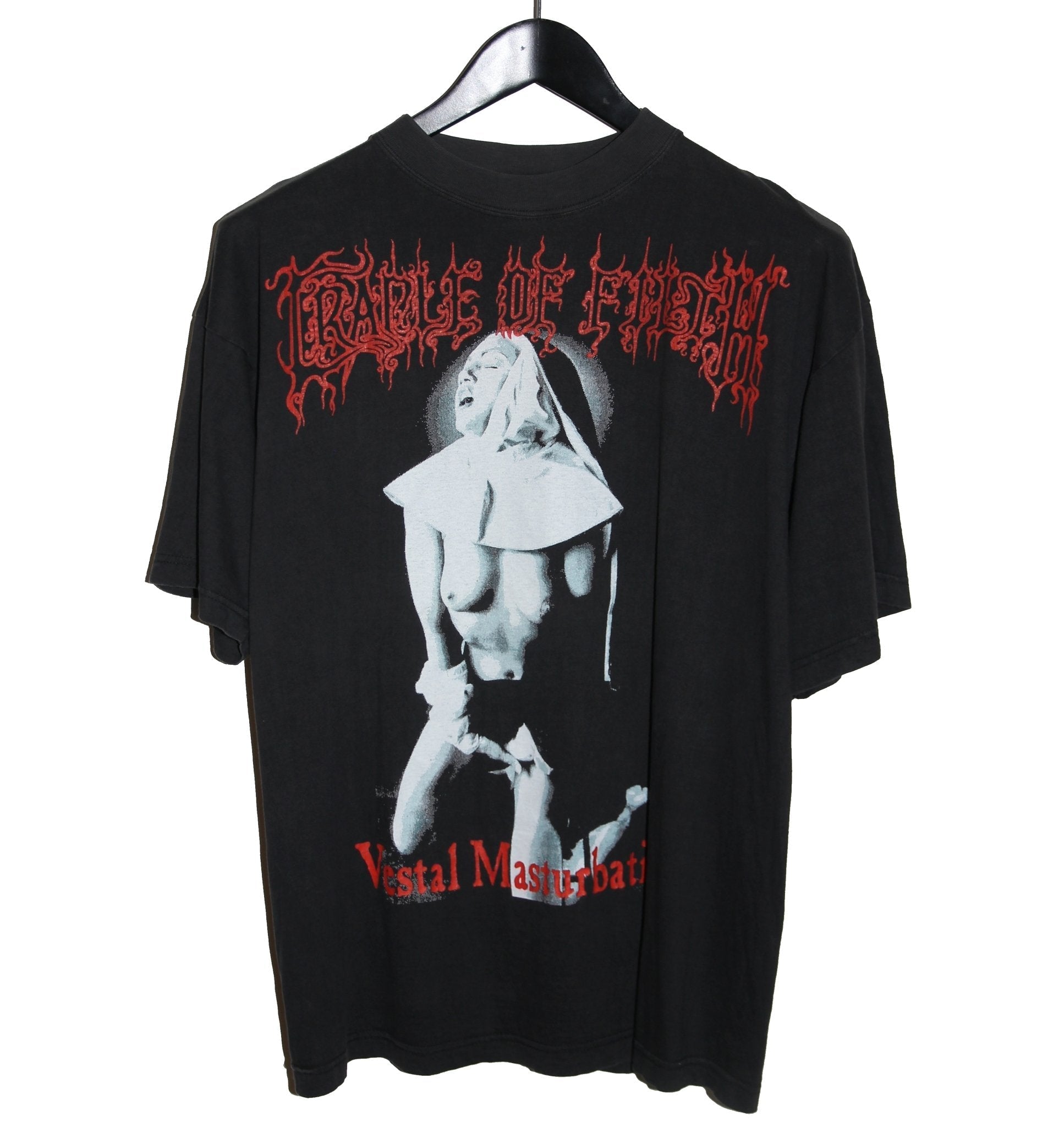 Cradle of Filth 1995 Vestal Masturbation Tour Shirt - Faded AU
