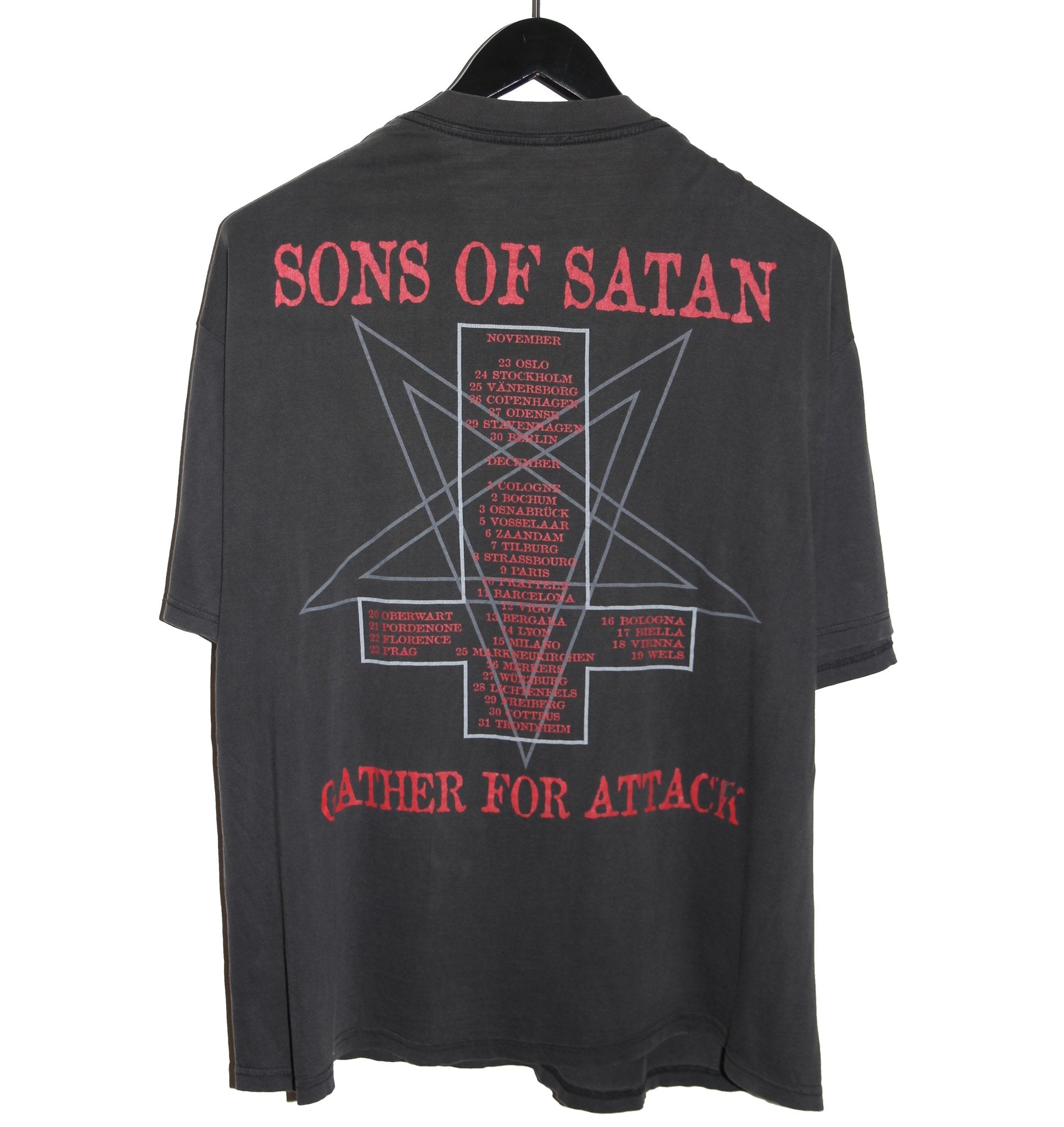 Dimmu Borgir 1999 Sons Of Satan Tour Shirt - Faded AU