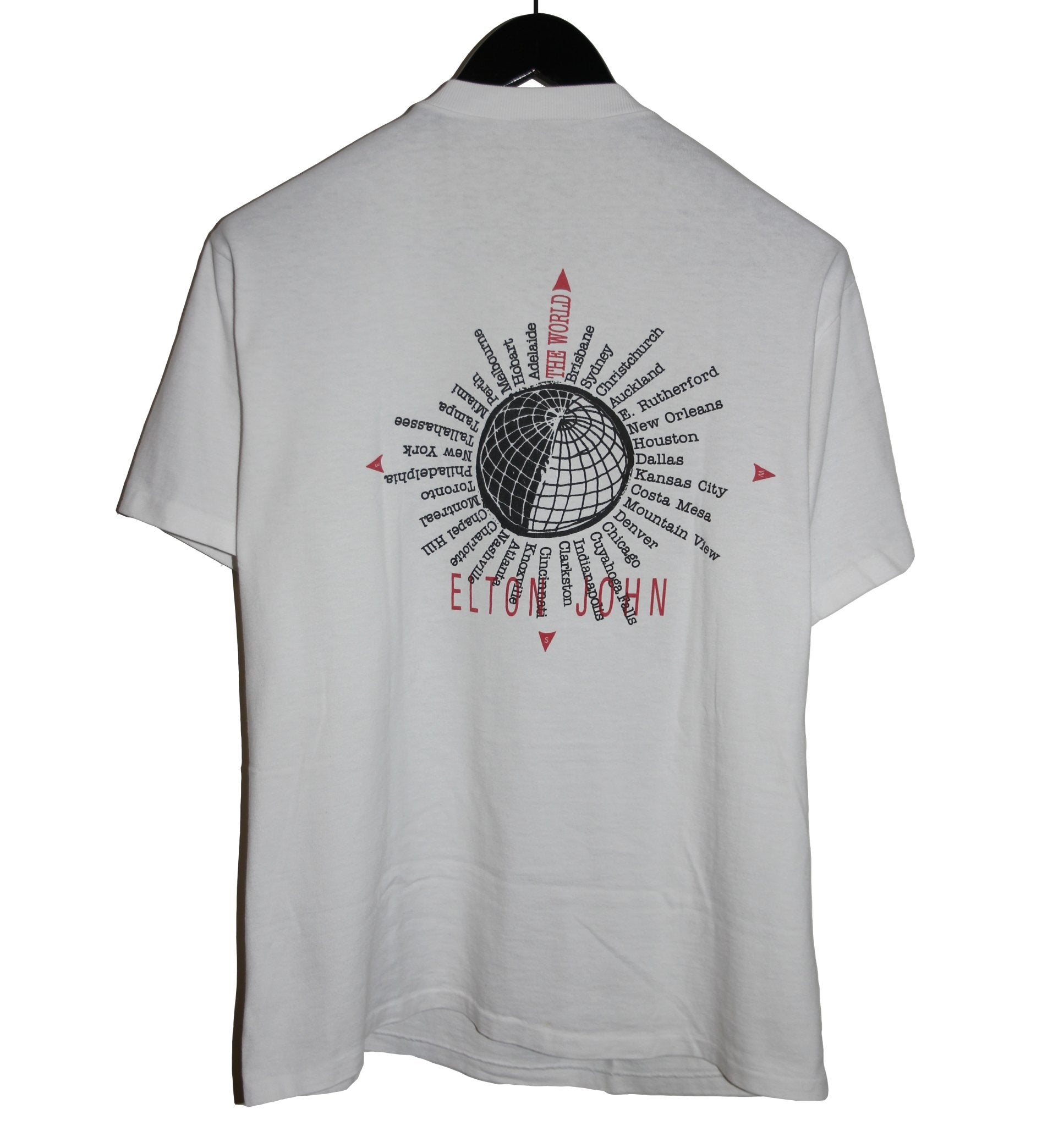 Elton John 1989/90 The World Tour Shirt - Faded AU