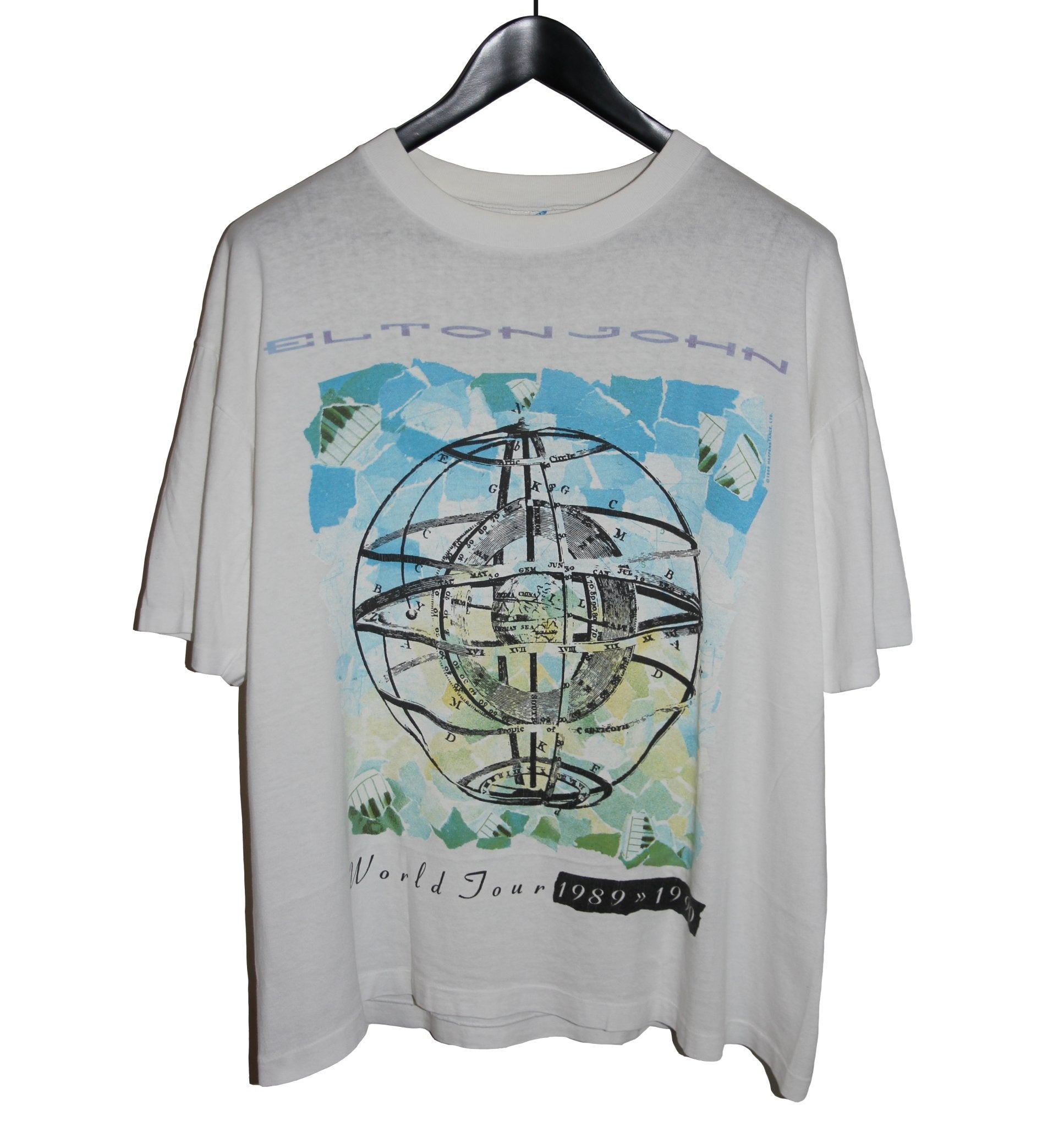 Elton John 1989/90 The World Tour Shirt - Faded AU