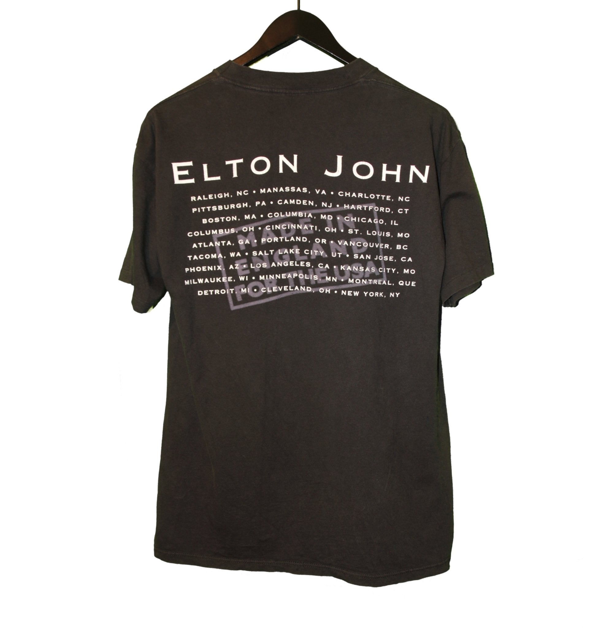 Elton John 1995 Made In England Tour Shirt - Faded AU