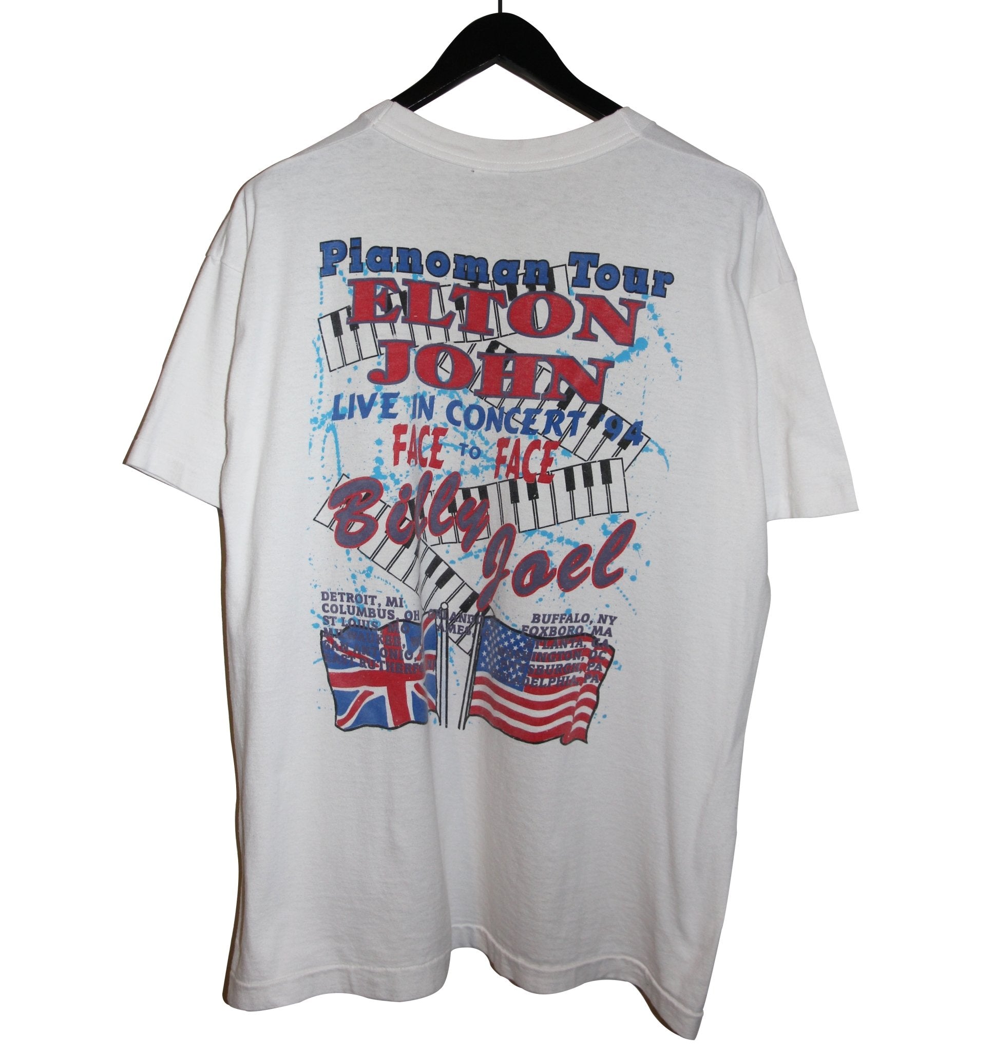 Elton John & Billy Joel 1994 Pianoman Tour Shirt - Faded AU