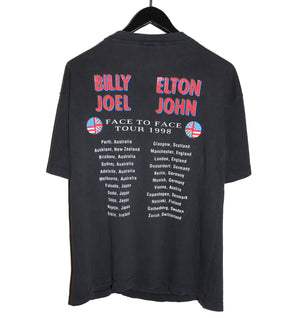 Elton John & Billy Joel 1998 Face To Face Tour Shirt - Faded AU