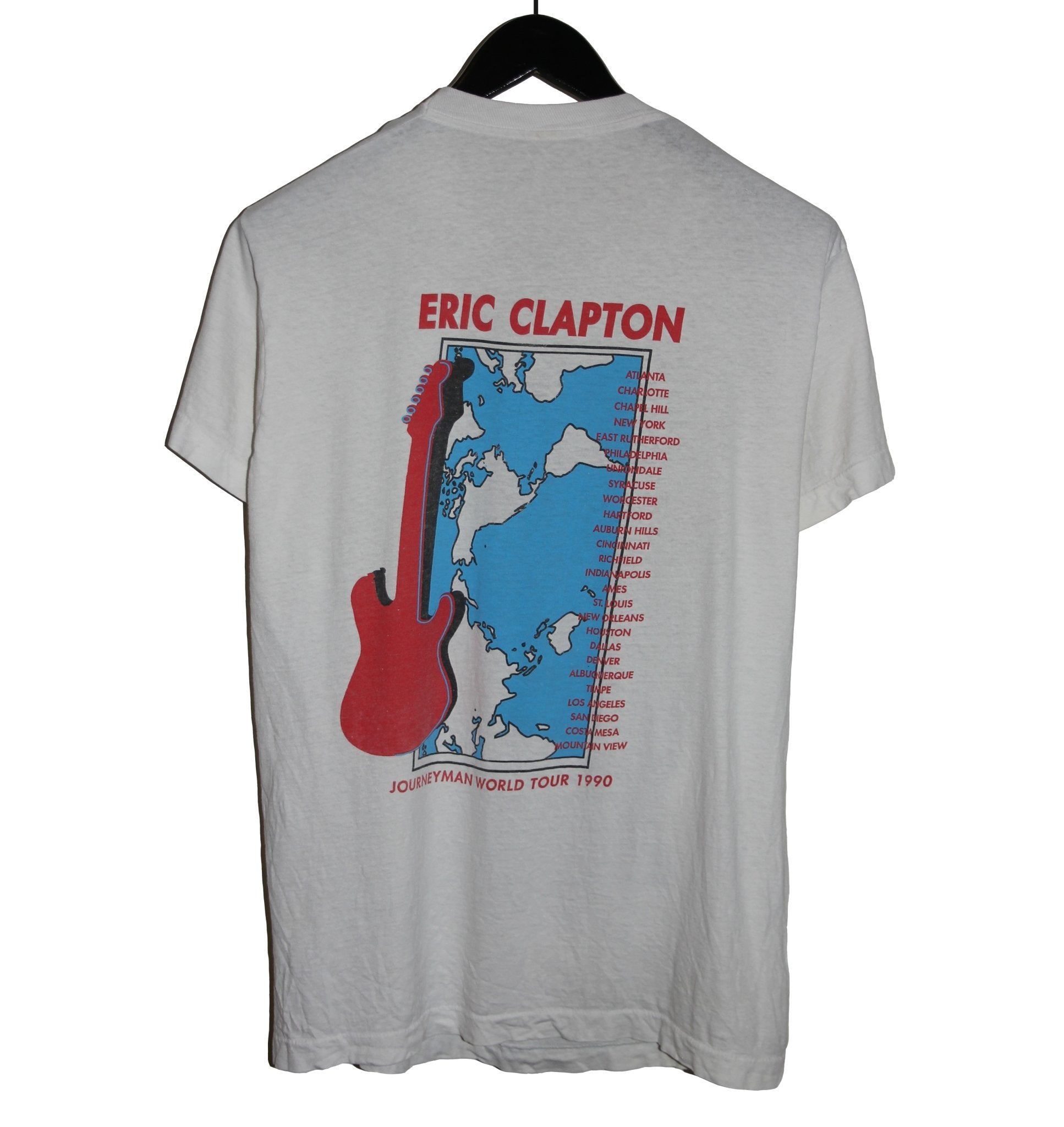 Eric Clapton 1990 American Tour Shirt - Faded AU