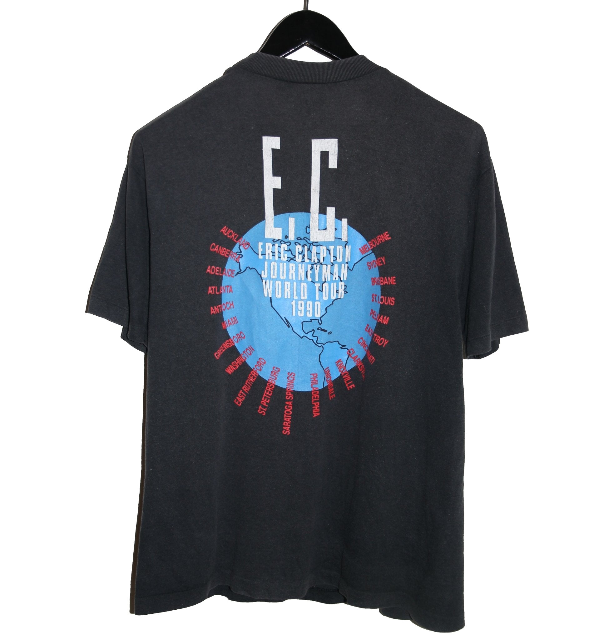 Eric Clapton 1990 Journeyman World Tour Shirt - Faded AU