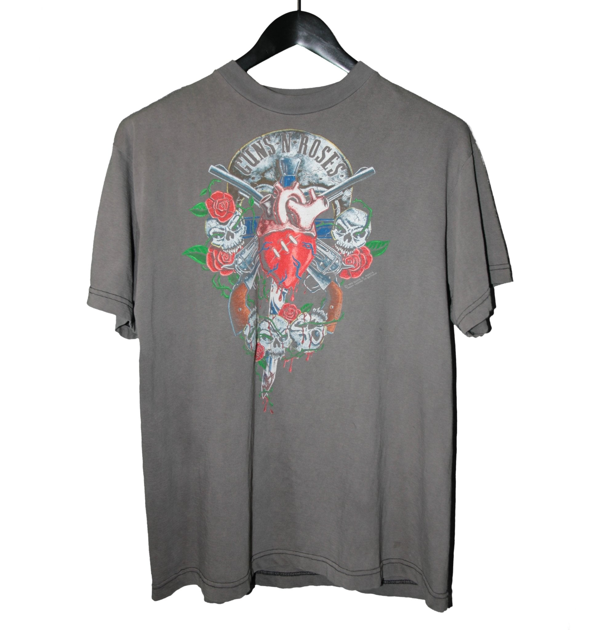 Guns N Roses 1990 Skull & Dagger Shirt - Faded AU