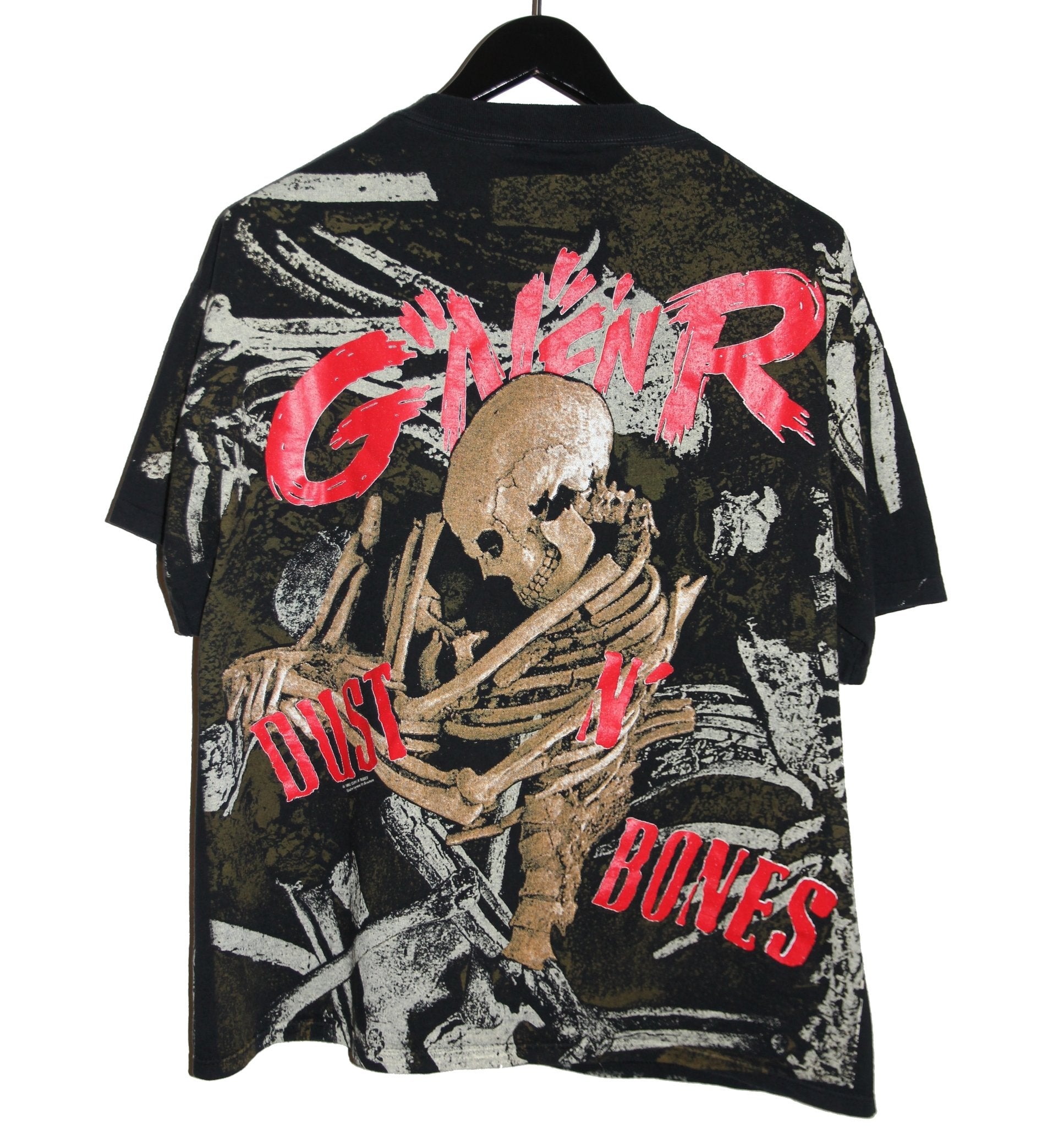 Guns N' Roses 1991 Dust N' Bones All Over Print Shirt - Faded AU