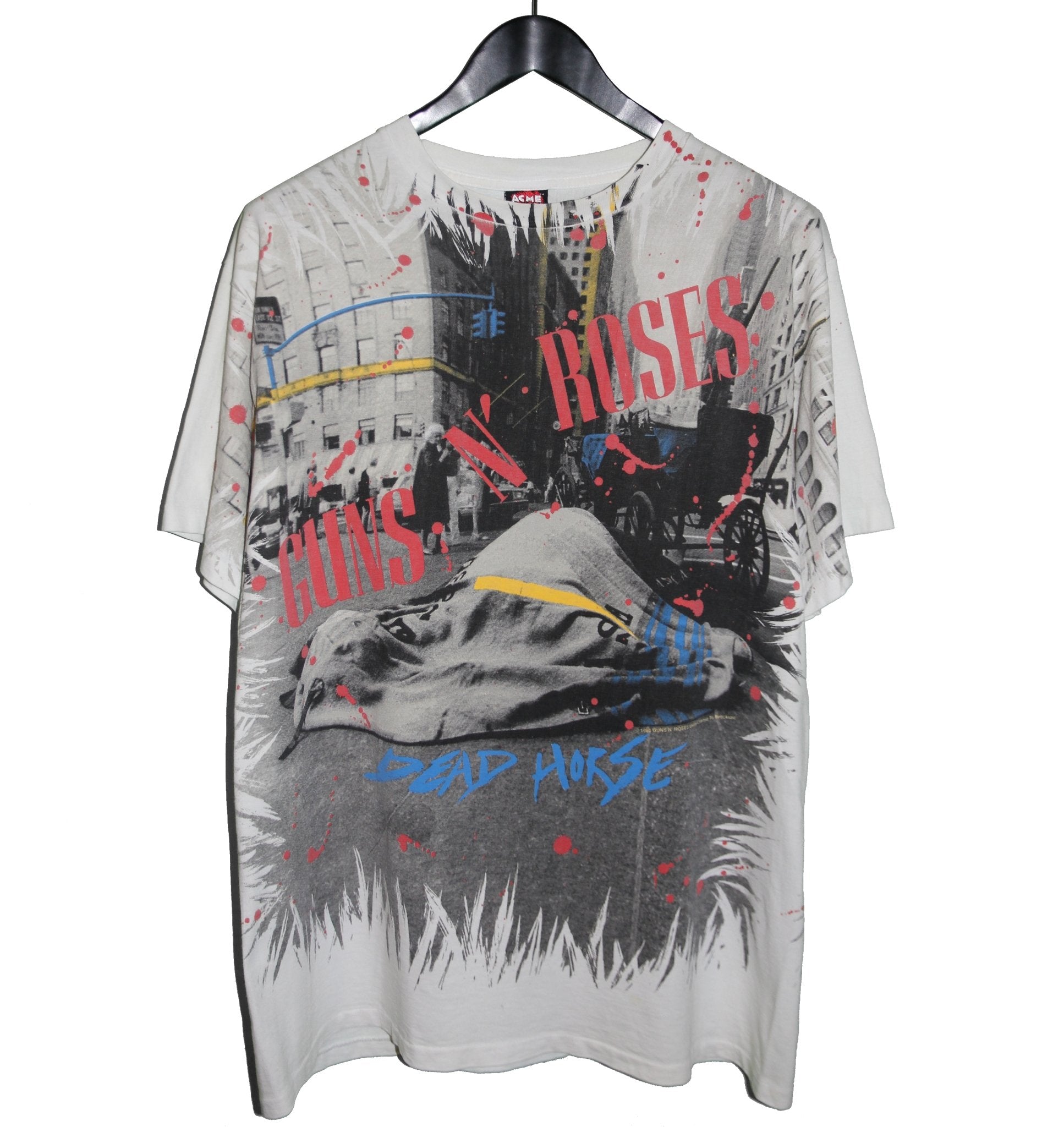Guns N' Roses 1992 Dead Horse All Over Print Shirt - Faded AU