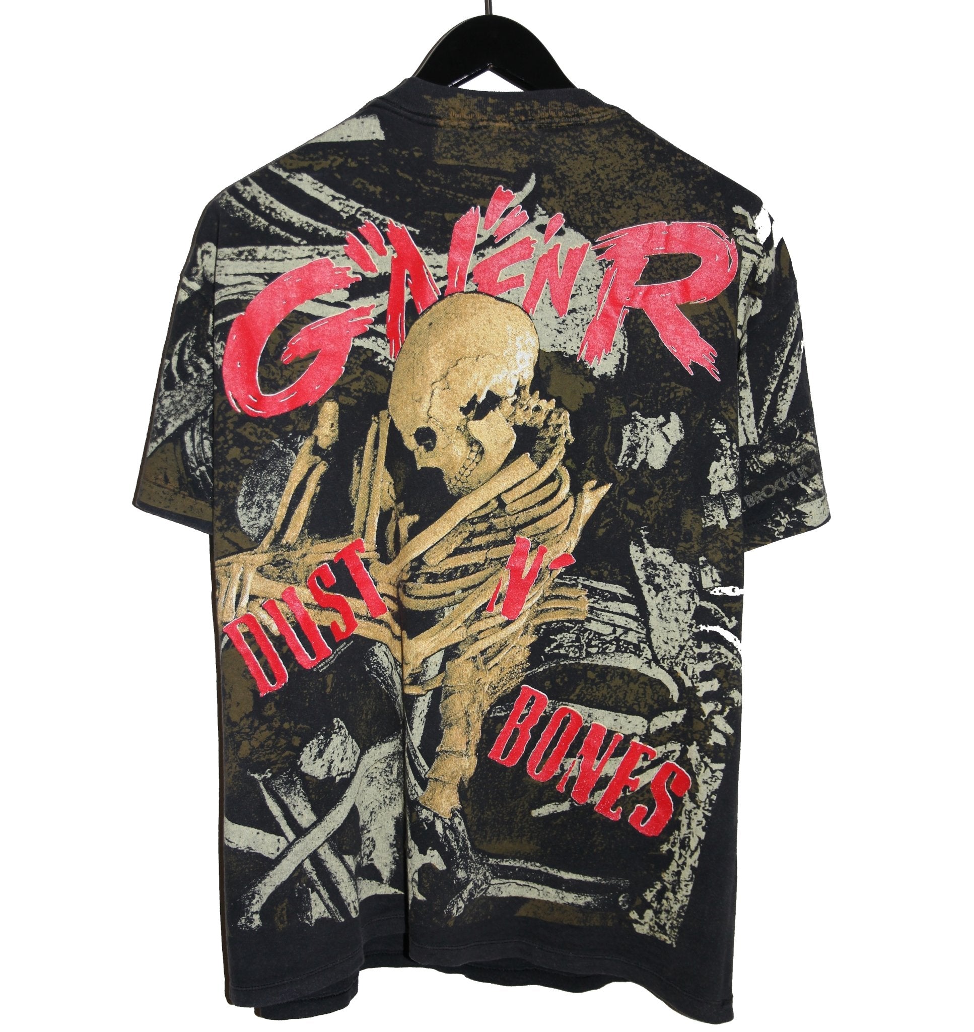 Guns N' Roses 1992 Dust N' Bones All Over Print Shirt - Faded AU