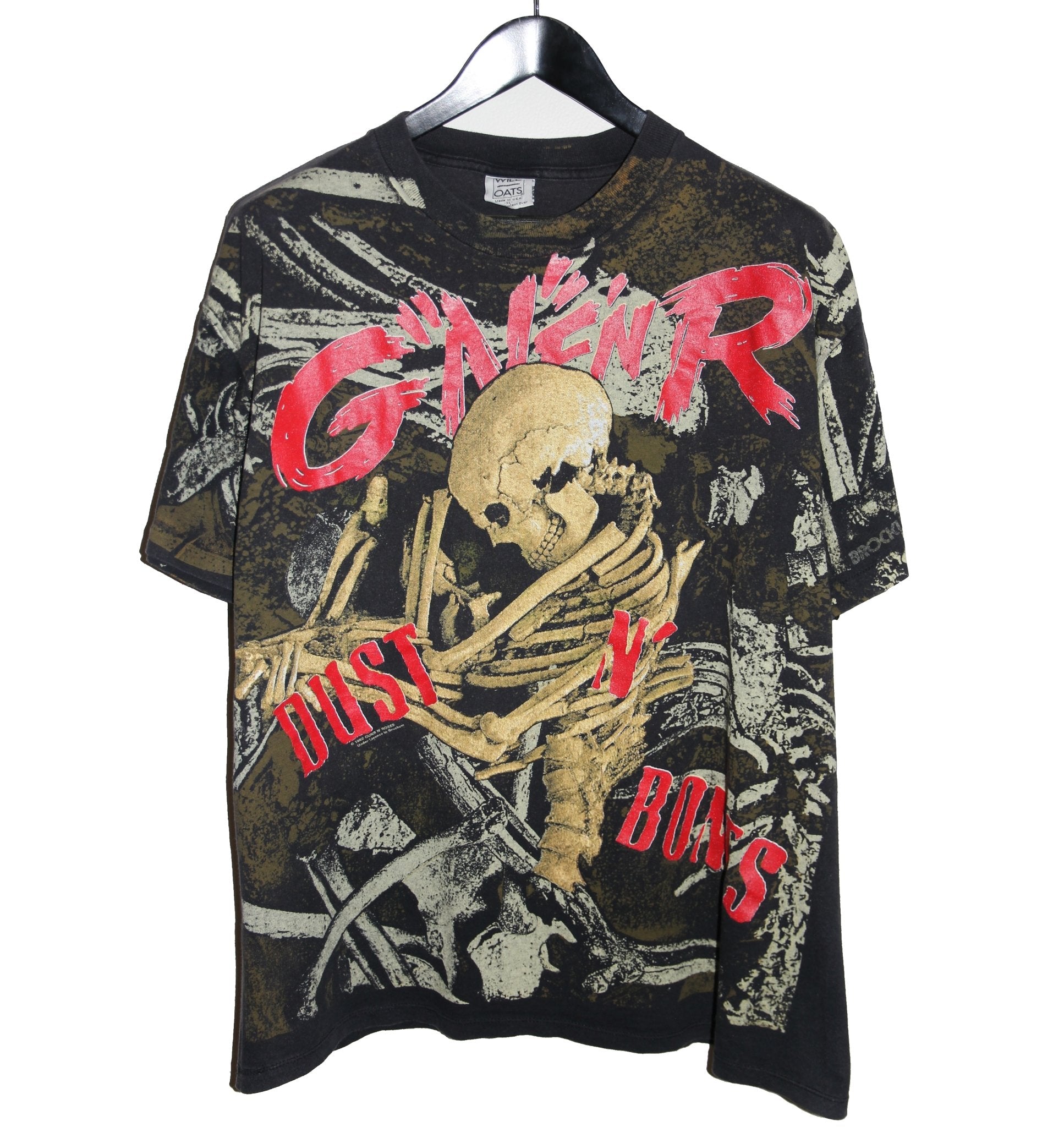 Guns N' Roses 1992 Dust N' Bones All Over Print Shirt - Faded AU