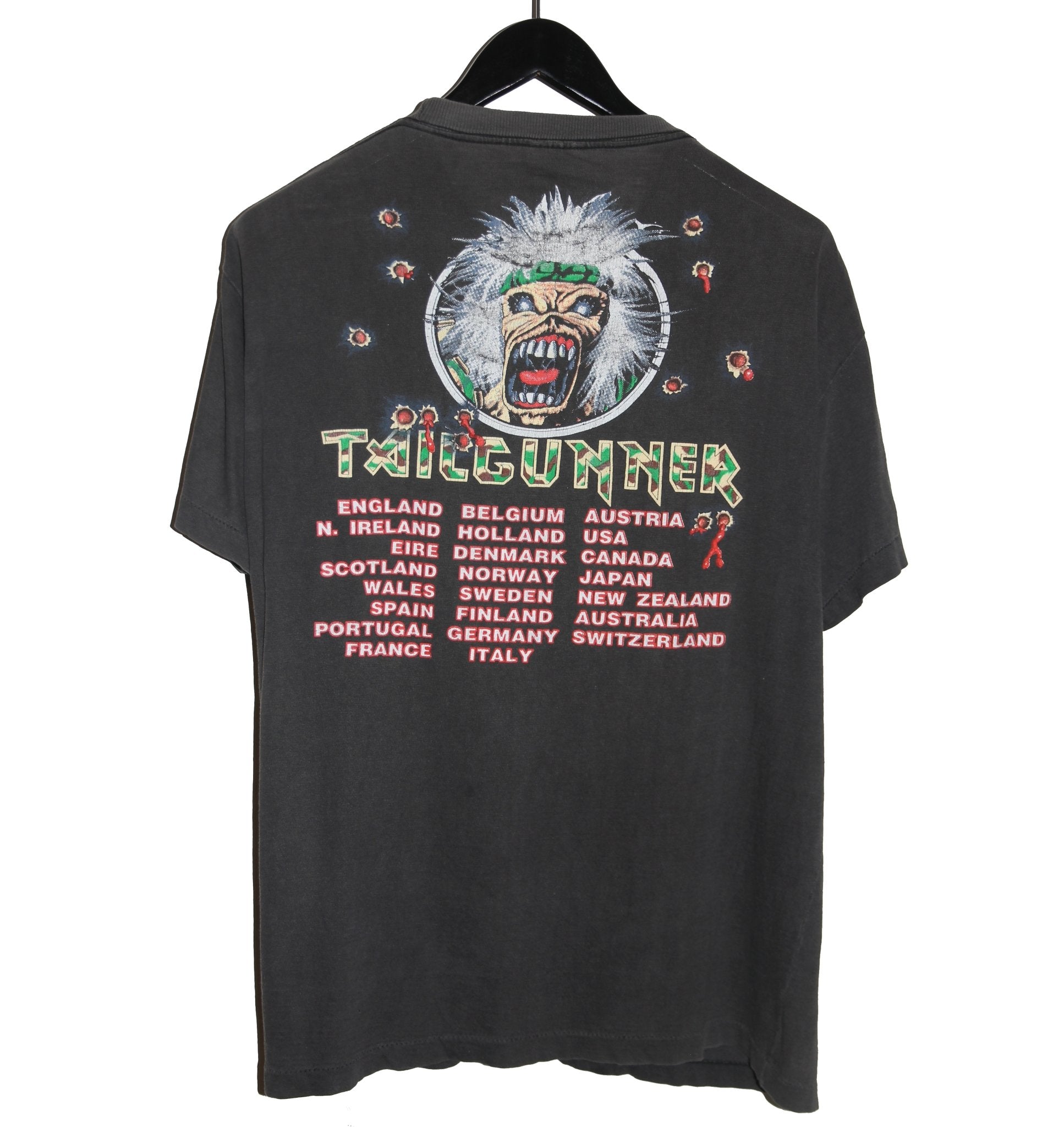 Iron Maiden 1990 No Prayer on The Road Tour Shirt - Faded AU