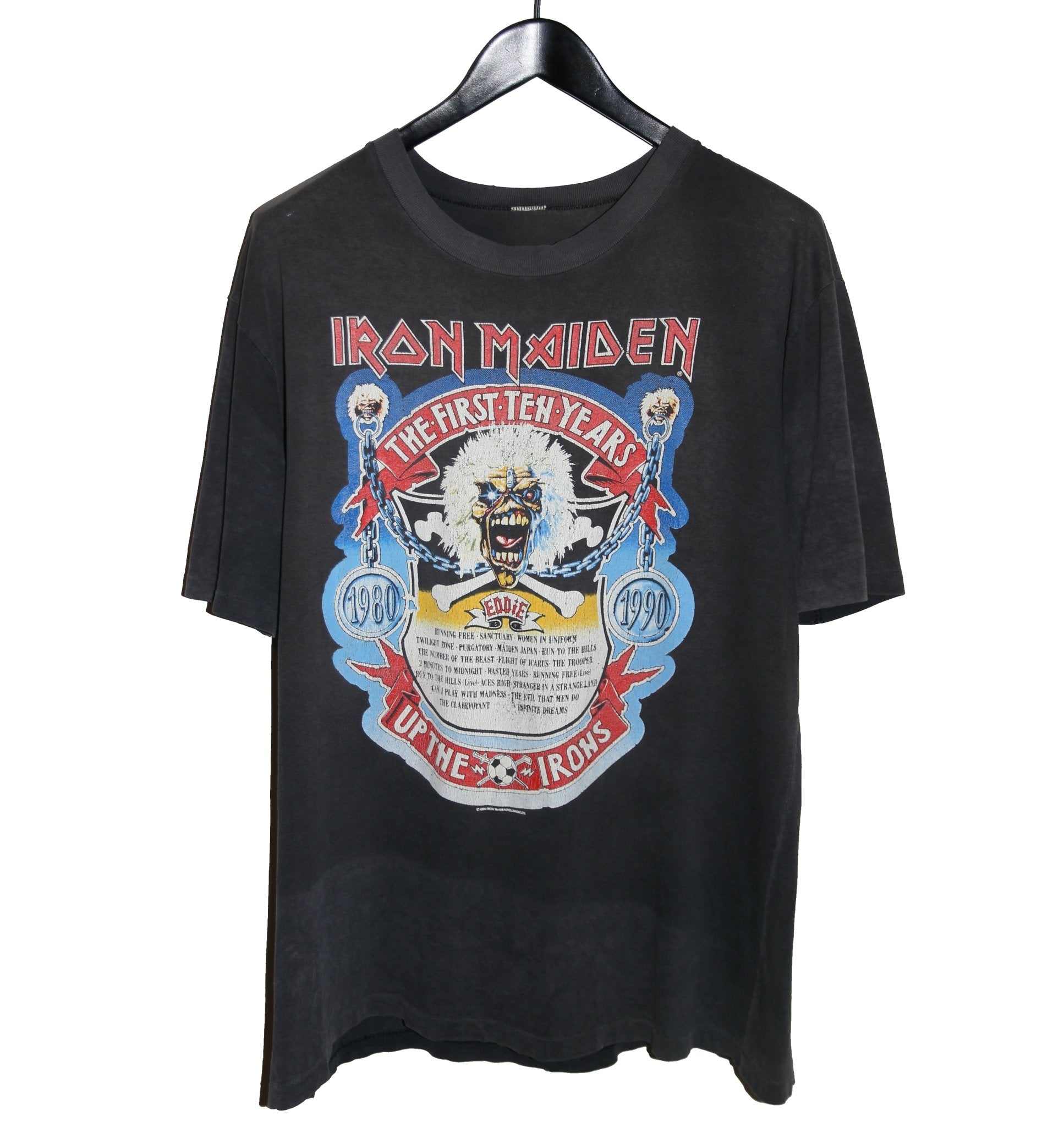 Iron Maiden 1990 The Decennium Shirt - Faded AU