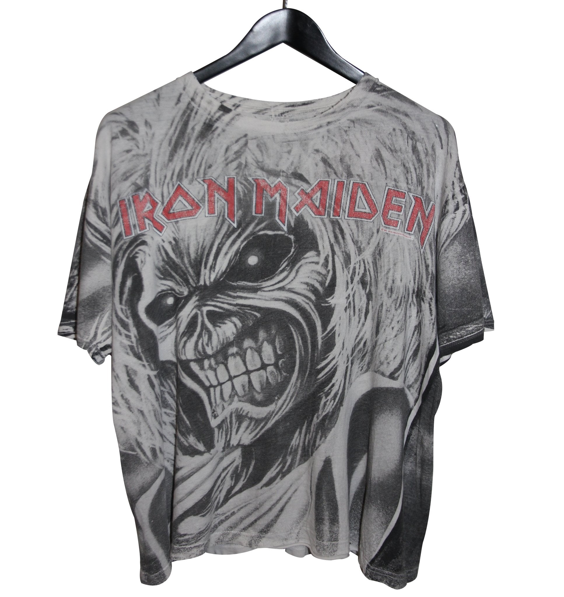 Iron Maiden 1991 Eddie the Head All Over Print Shirt - Faded AU