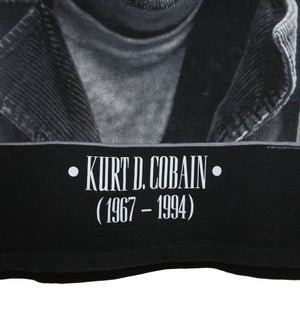 Kurt Cobain 1994 Portrait Memorial Shirt - Faded AU