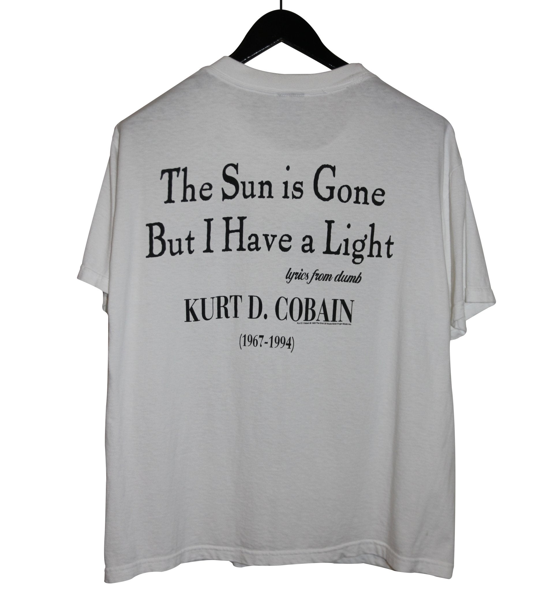 Kurt Cobain 1995 MTV Unplugged Memorial shirt LARGE – Faded AU