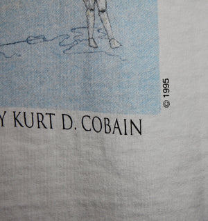 Kurt Cobain 1995 Portrait Memorial Shirt - Faded AU