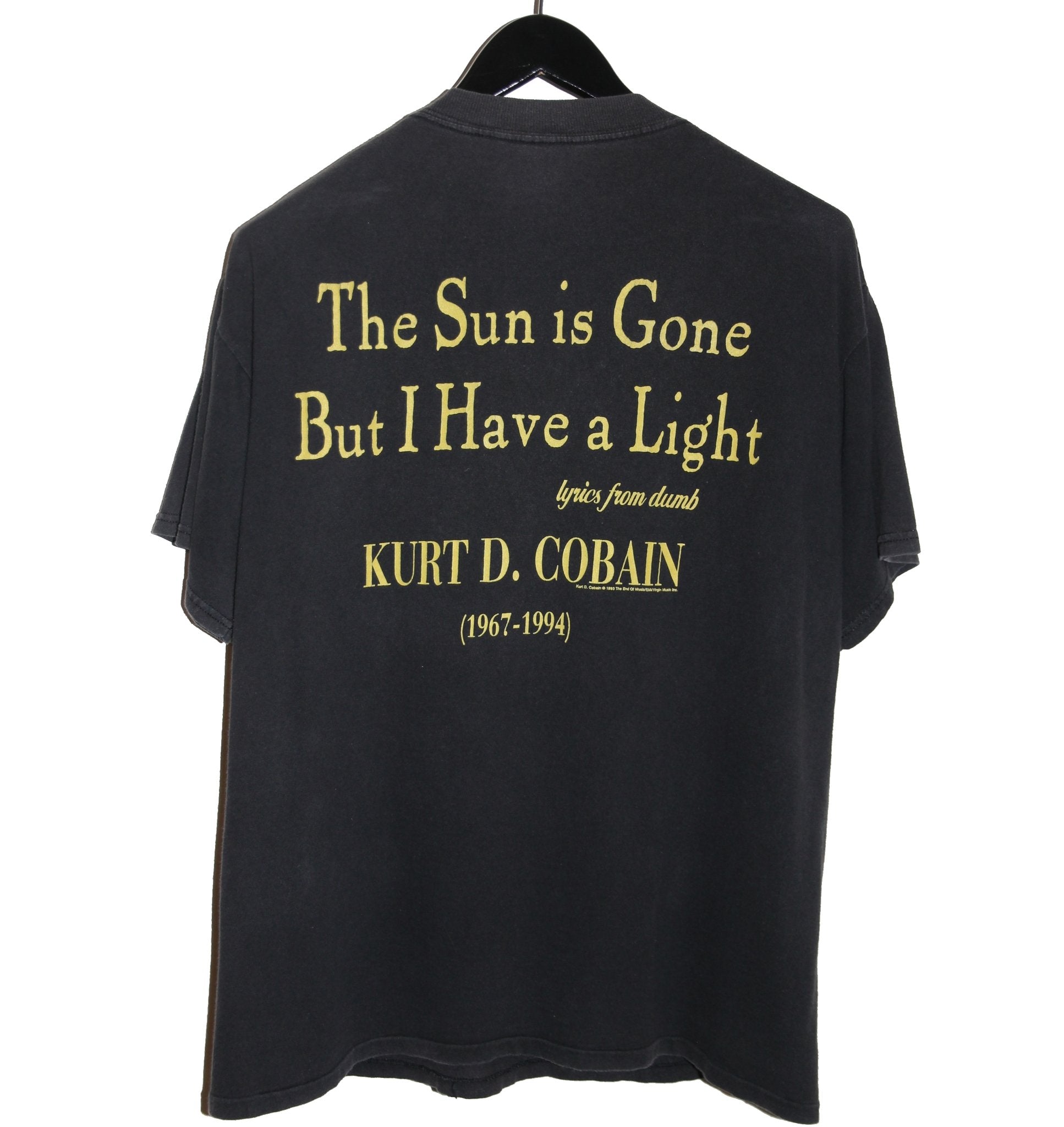 Kurt Cobain 1995 Sun is Gone Memorial Shirt - Faded AU