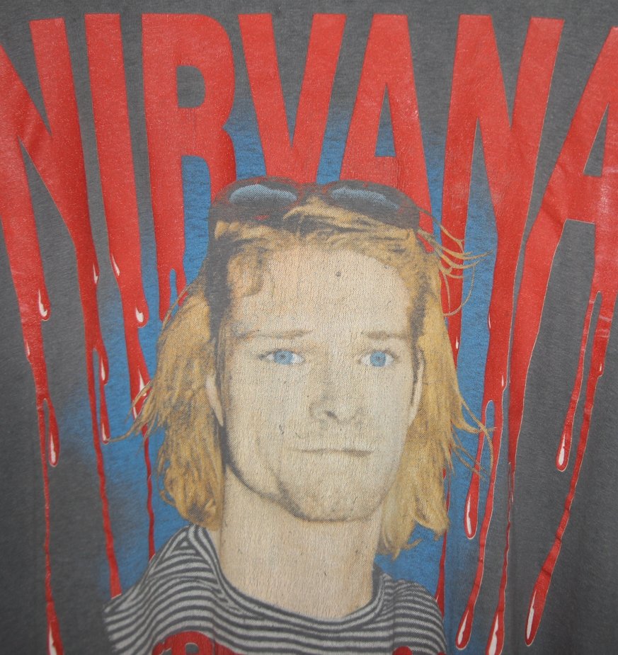 Kurt Cobain 90's Memorial Shirt - Faded AU