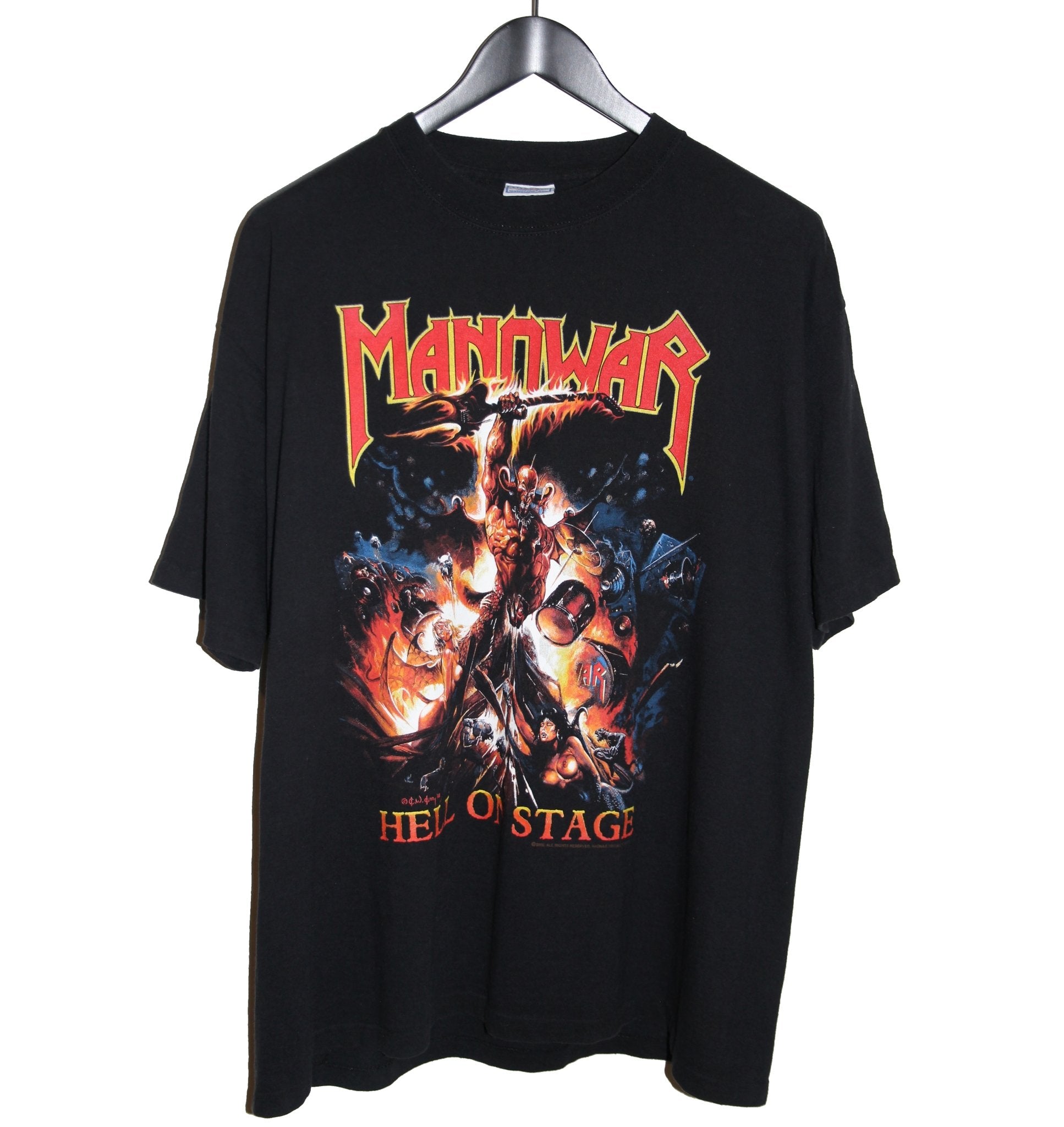 Manowar 2000 Hell on Stage Album Shirt - Faded AU