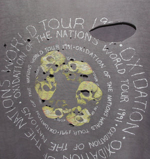 Megadeth 1991 Oxidation Of The Nations Tour Shirt - Faded AU