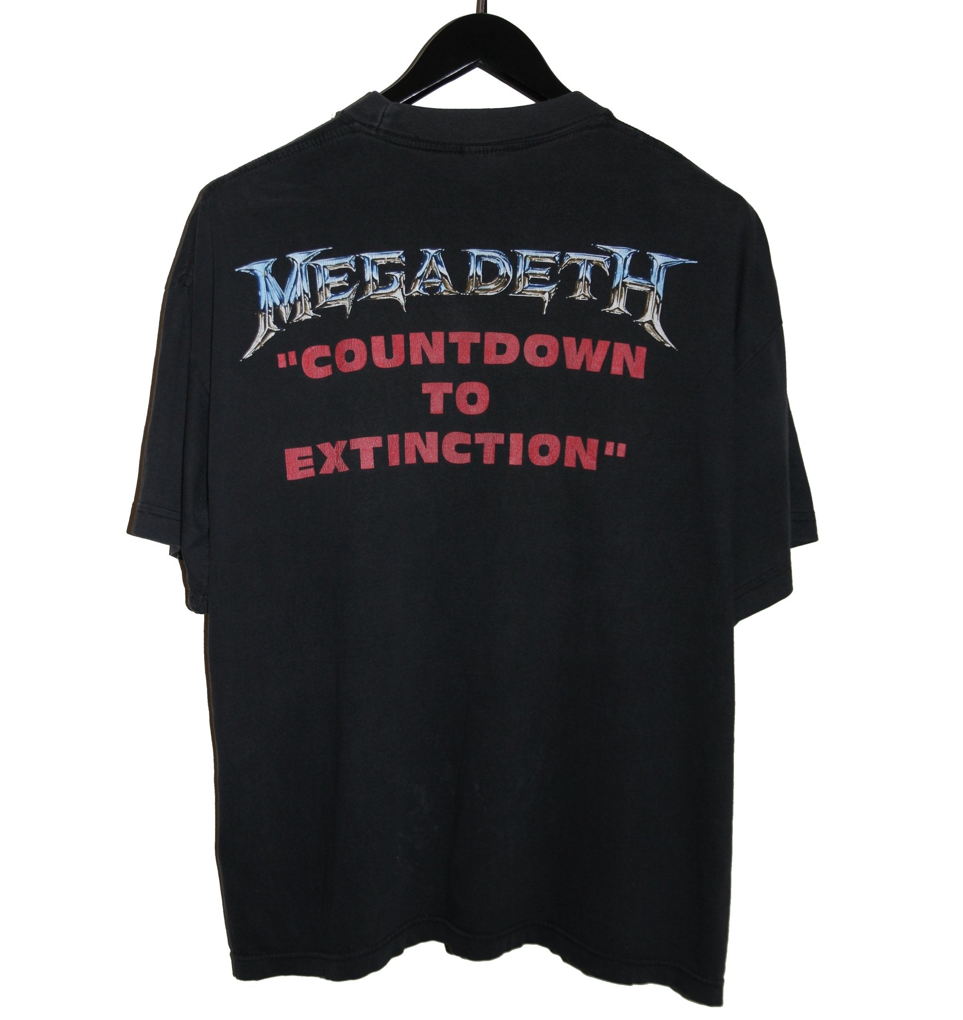 Megadeth 1992 Countdown To Extinction Album Shirt - Faded AU