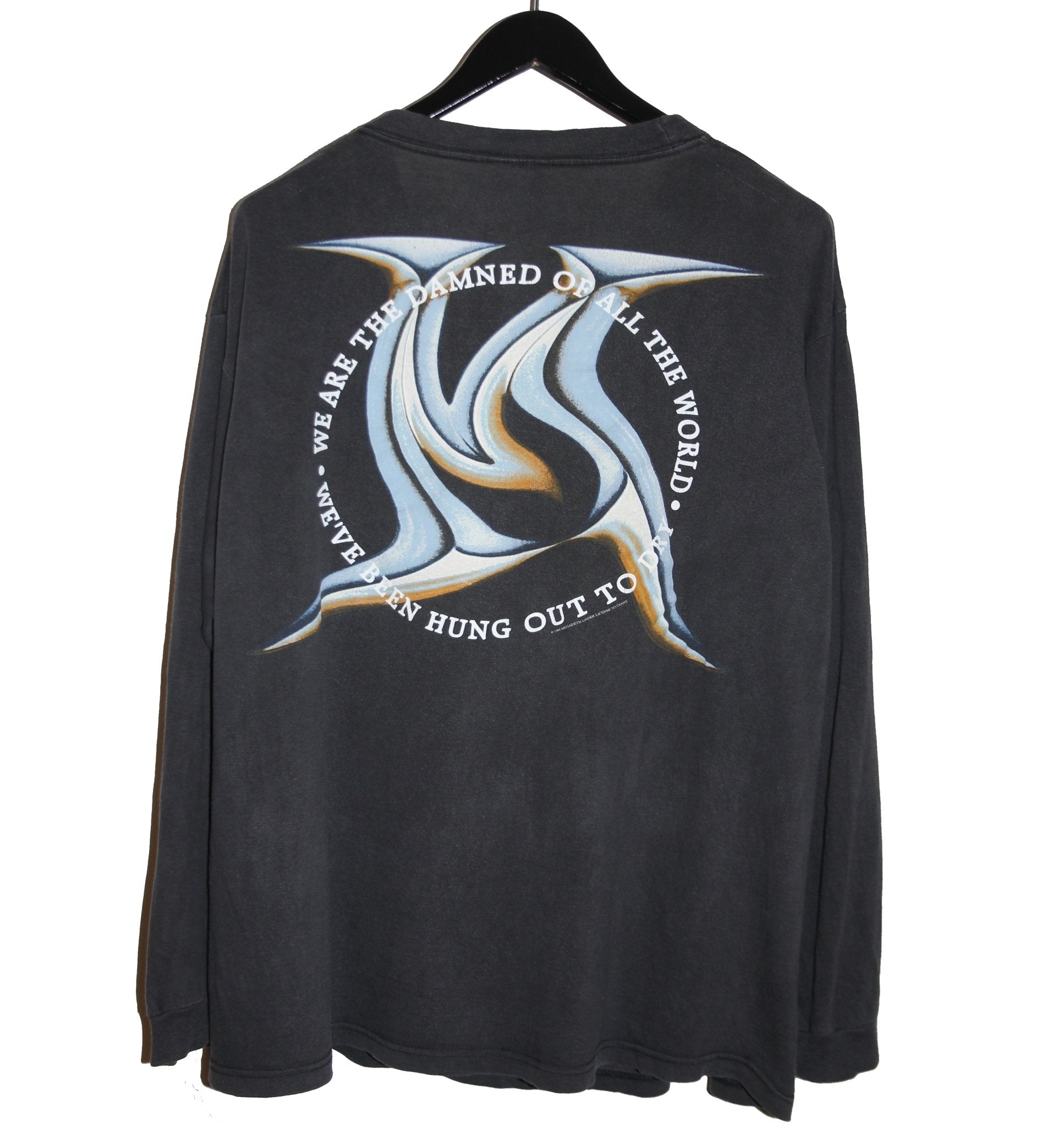 Megadeth 1994 Youthanasia Album Long Sleeve - Faded AU