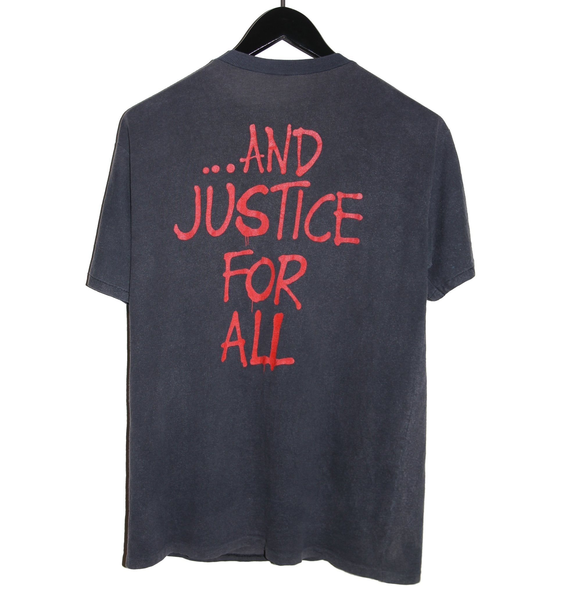 Metallica 1988 And Justice For All Album Shirt - Faded AU
