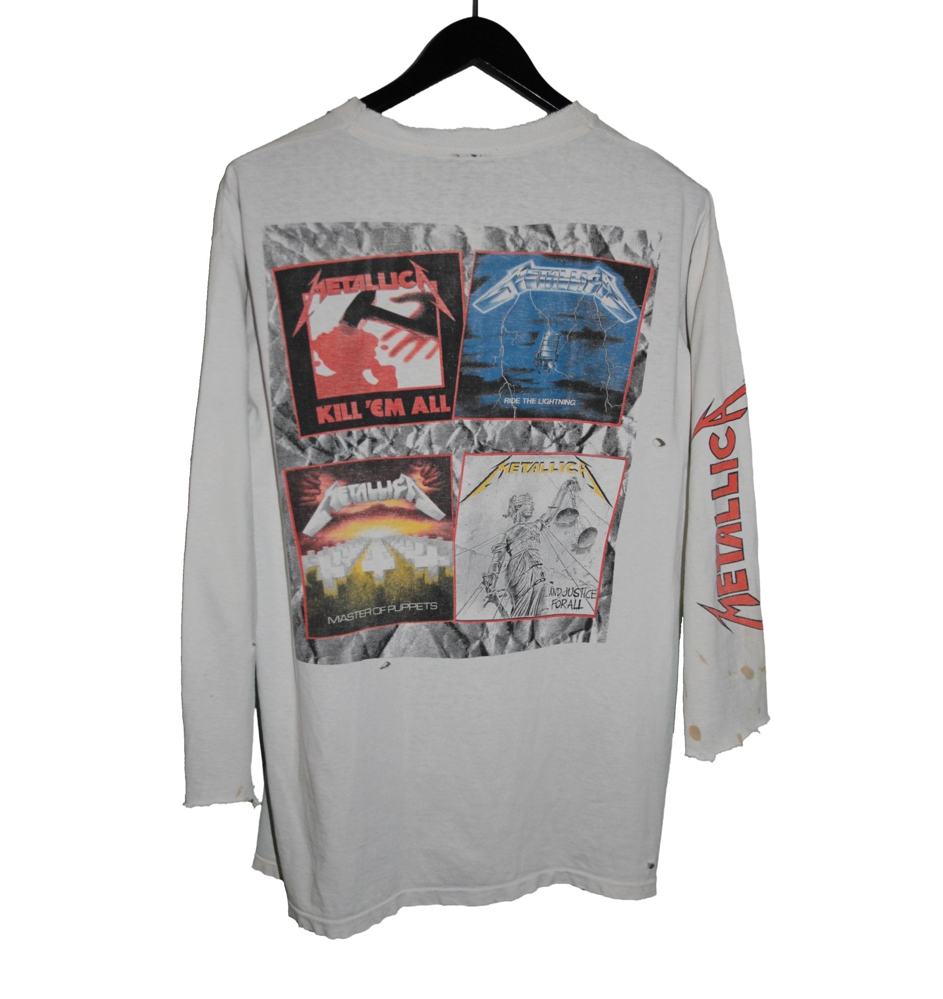 Metallica 1988 And Justice For All Longsleeve Shirt - Faded AU