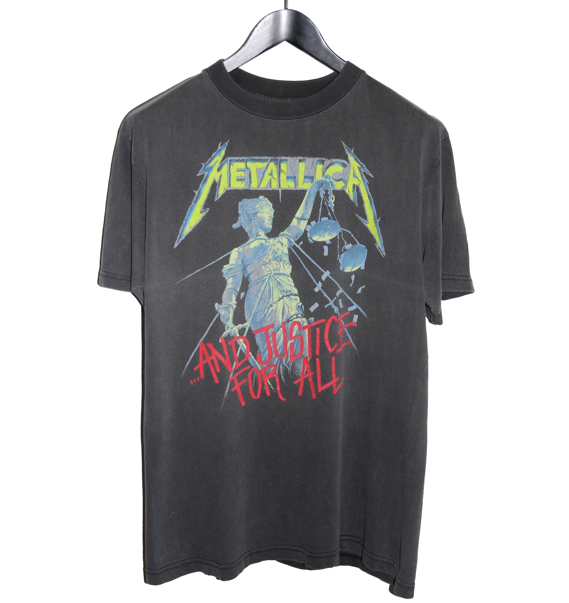 Metallica 1988 And Justice For All Shirt - Faded AU