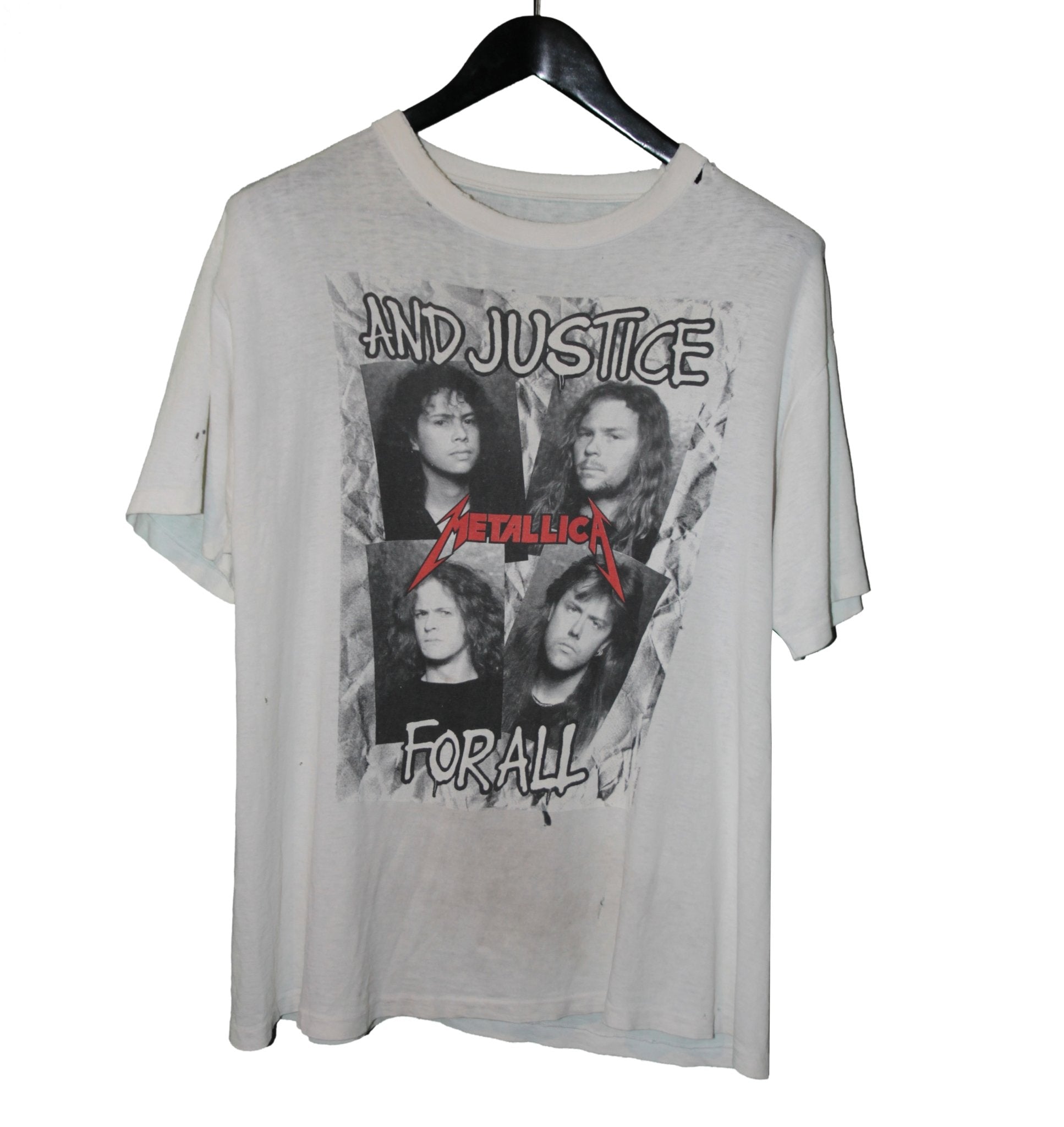 Metallica 1988 And Justice For All Shirt - Faded AU