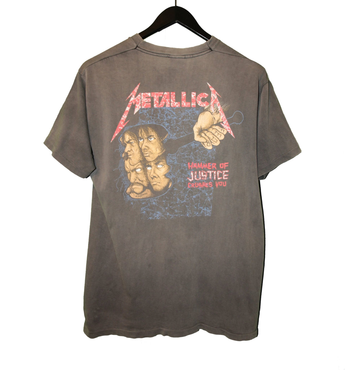 Metallica 1988 And Justice For All Tour Shirt - Faded AU