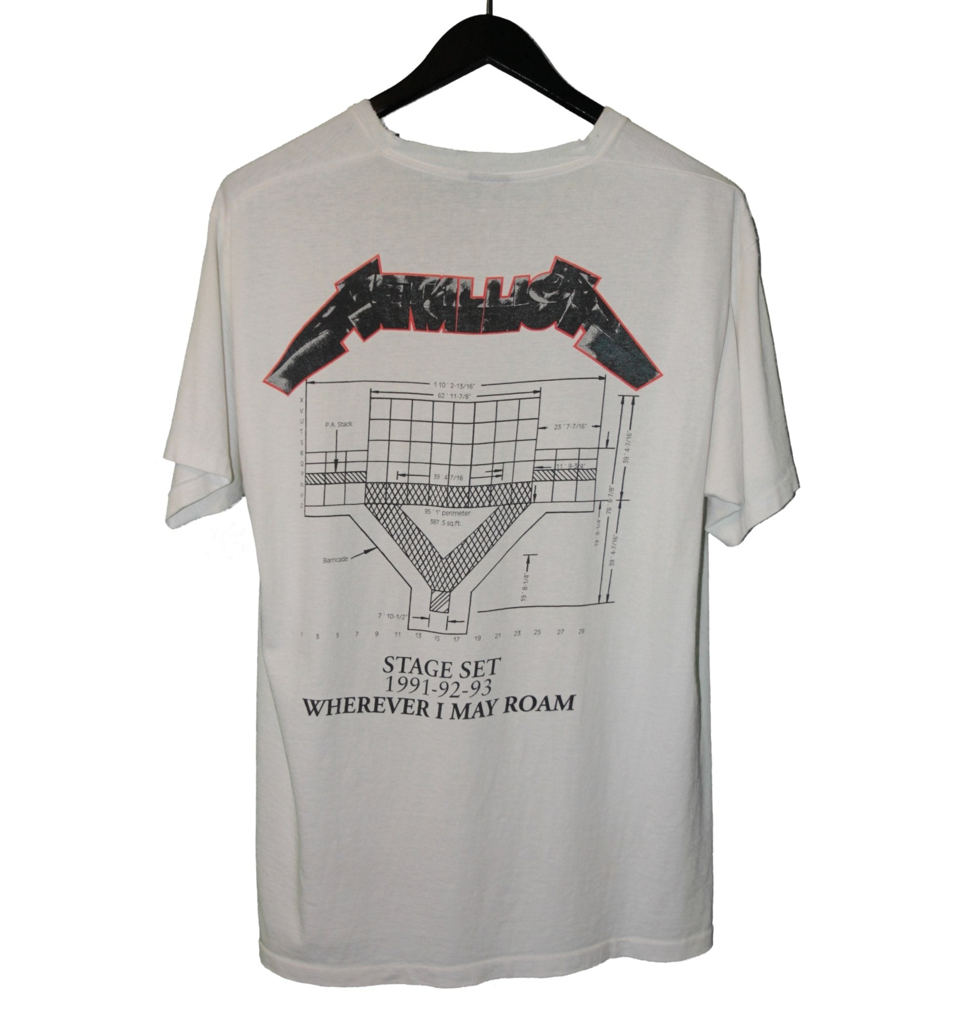 Metallica 1991 Wherever I may Roam Tour Shirt - Faded AU