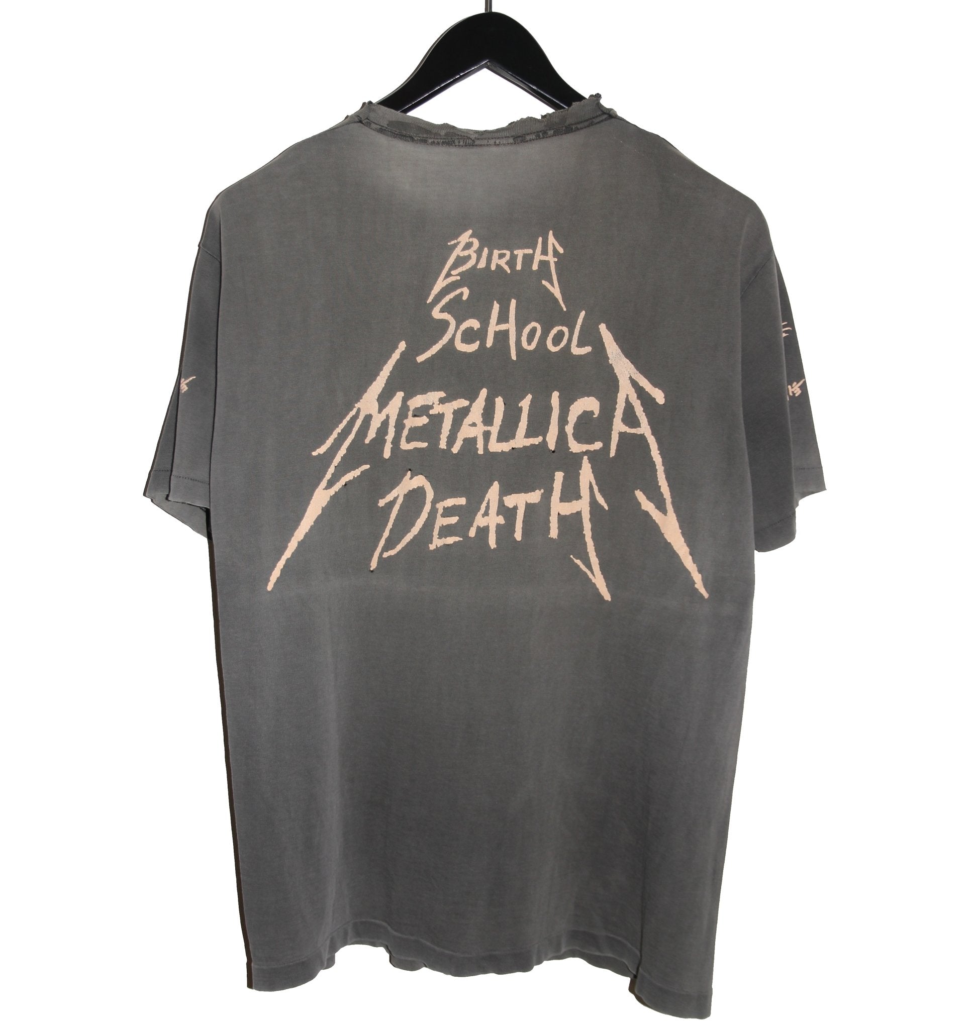 Metallica 1992 Birth School Death Shirt - Faded AU