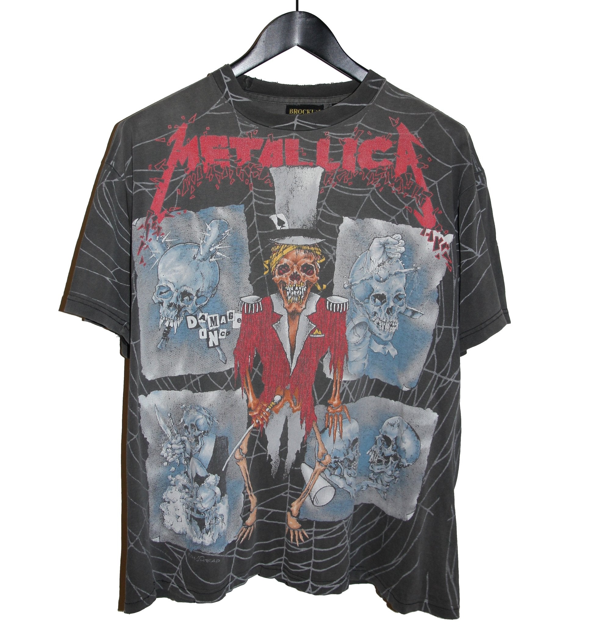 Metallica 1992 Ringmaster Pushead All Over Print Shirt - Faded AU