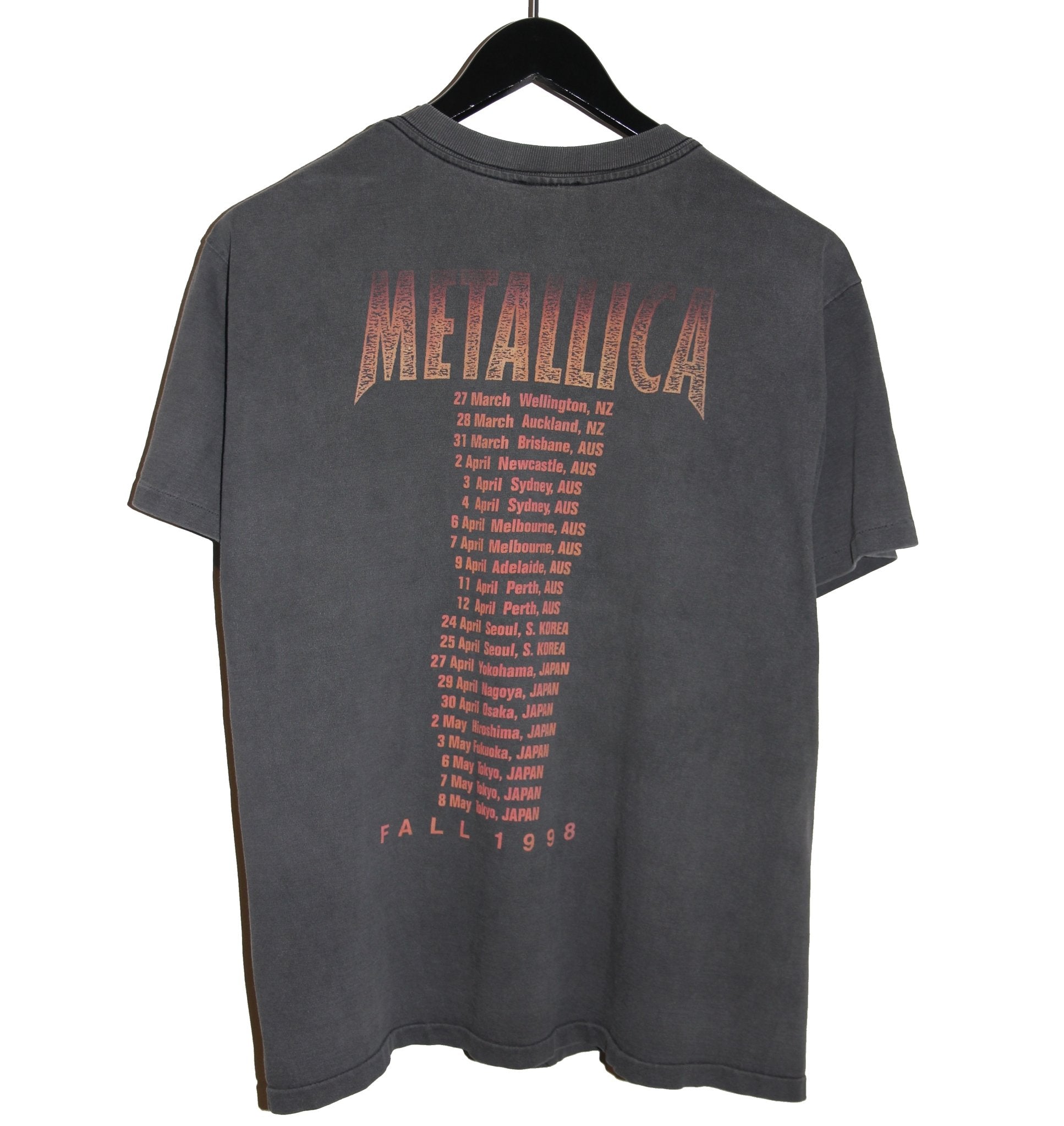 Metallica 1998 Poor Re-Touring Me Oceania Tour Shirt - Faded AU