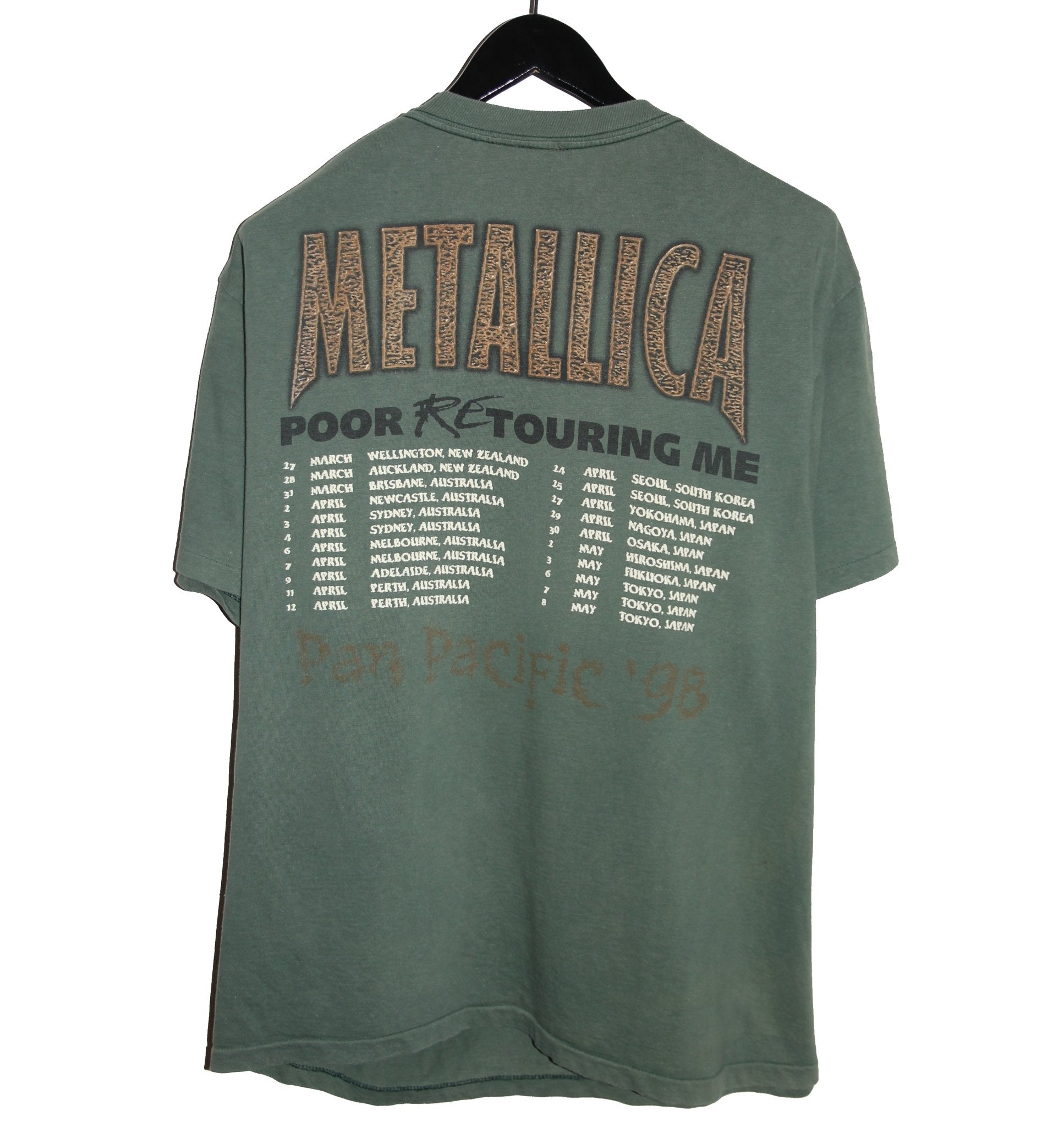 Metallica 1998 Poor Retouring Me Shirt - Faded AU